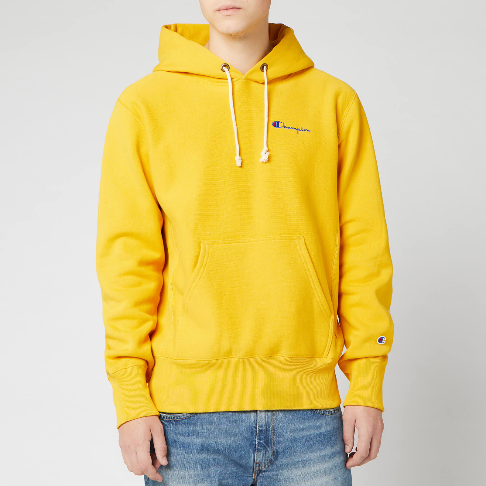 Women's champion yellow hoodie discount