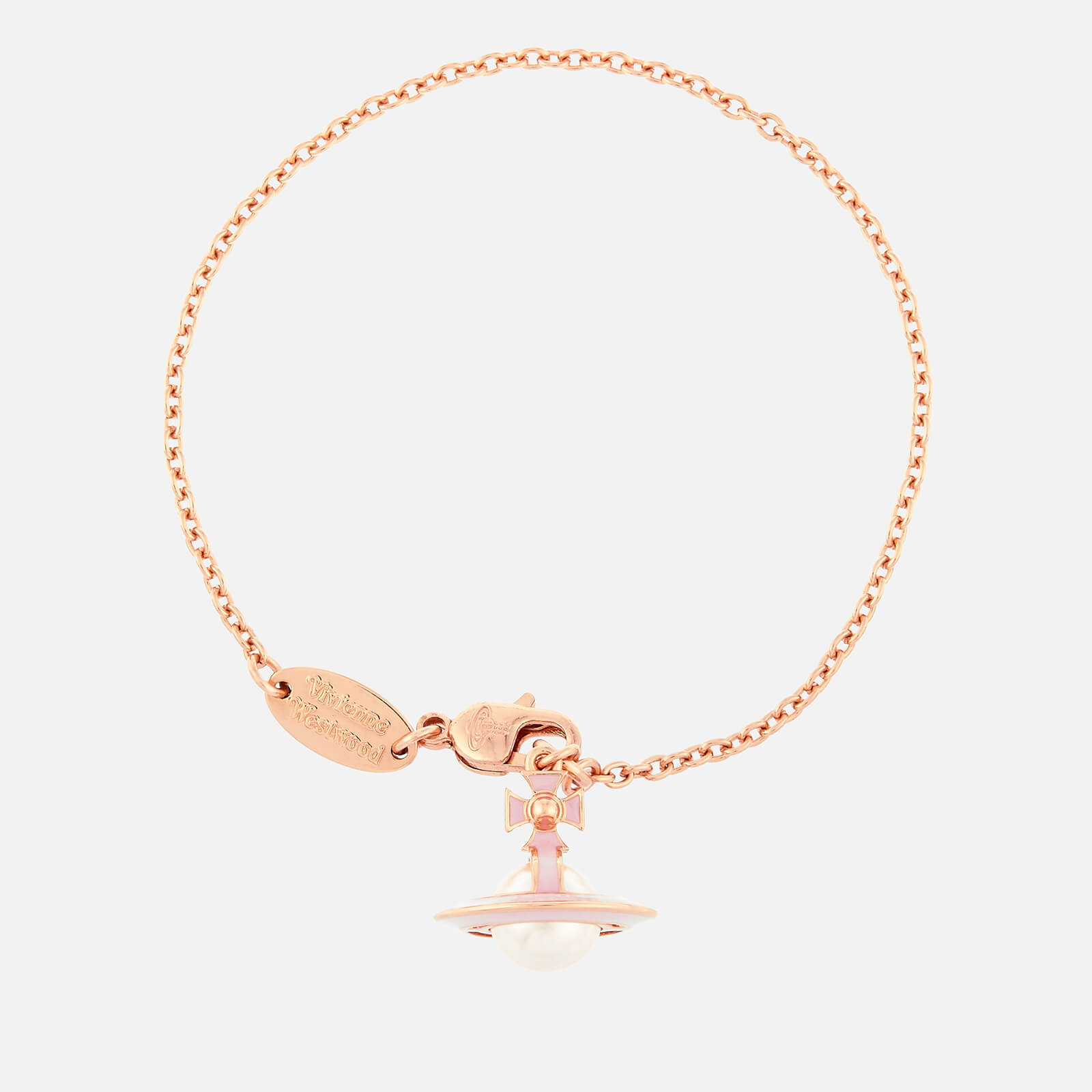 Vivienne Westwood Women s Iris Orb Bracelet Pink Gold Pearl Pale Pink Coggles