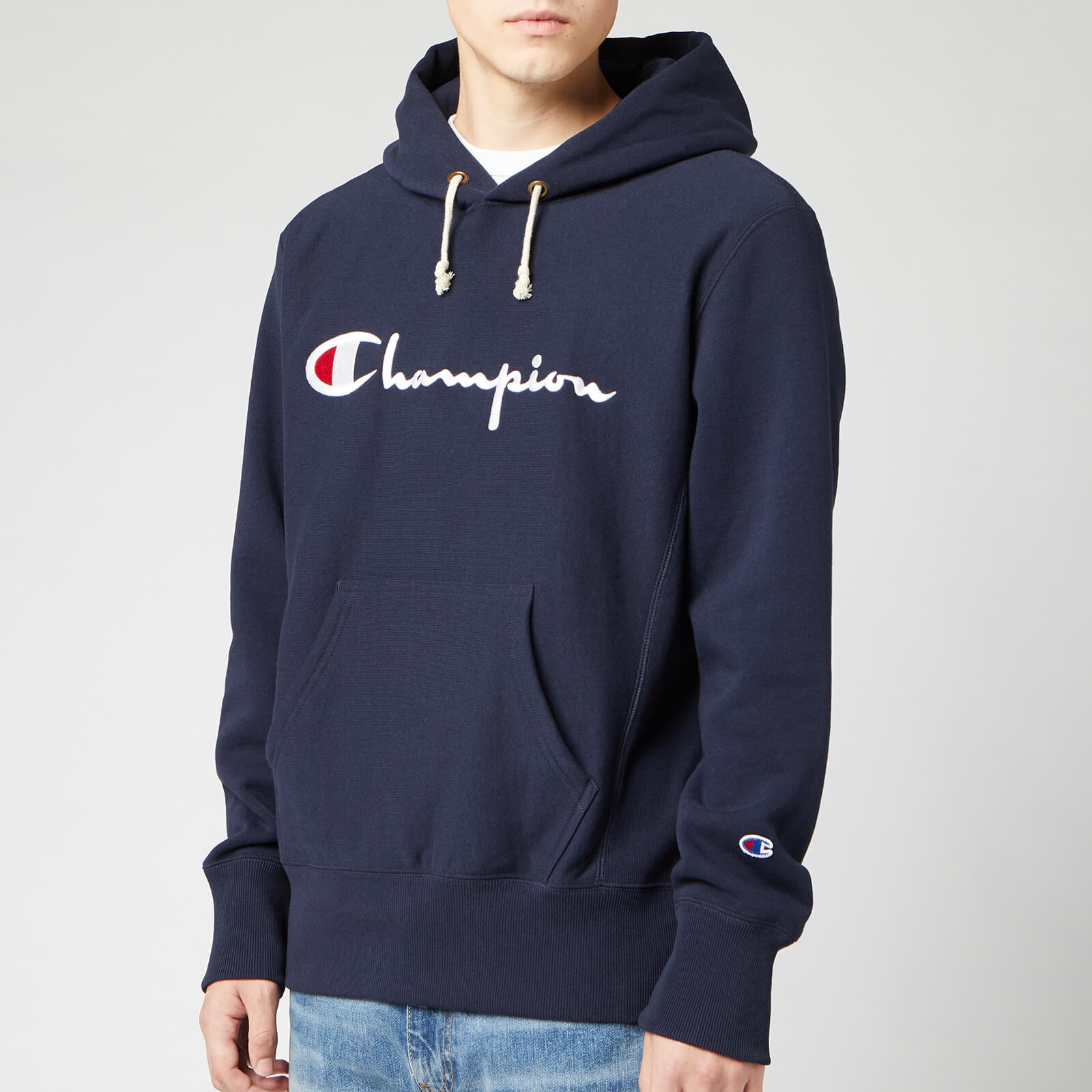 Champion hoodie navy blue mens deals