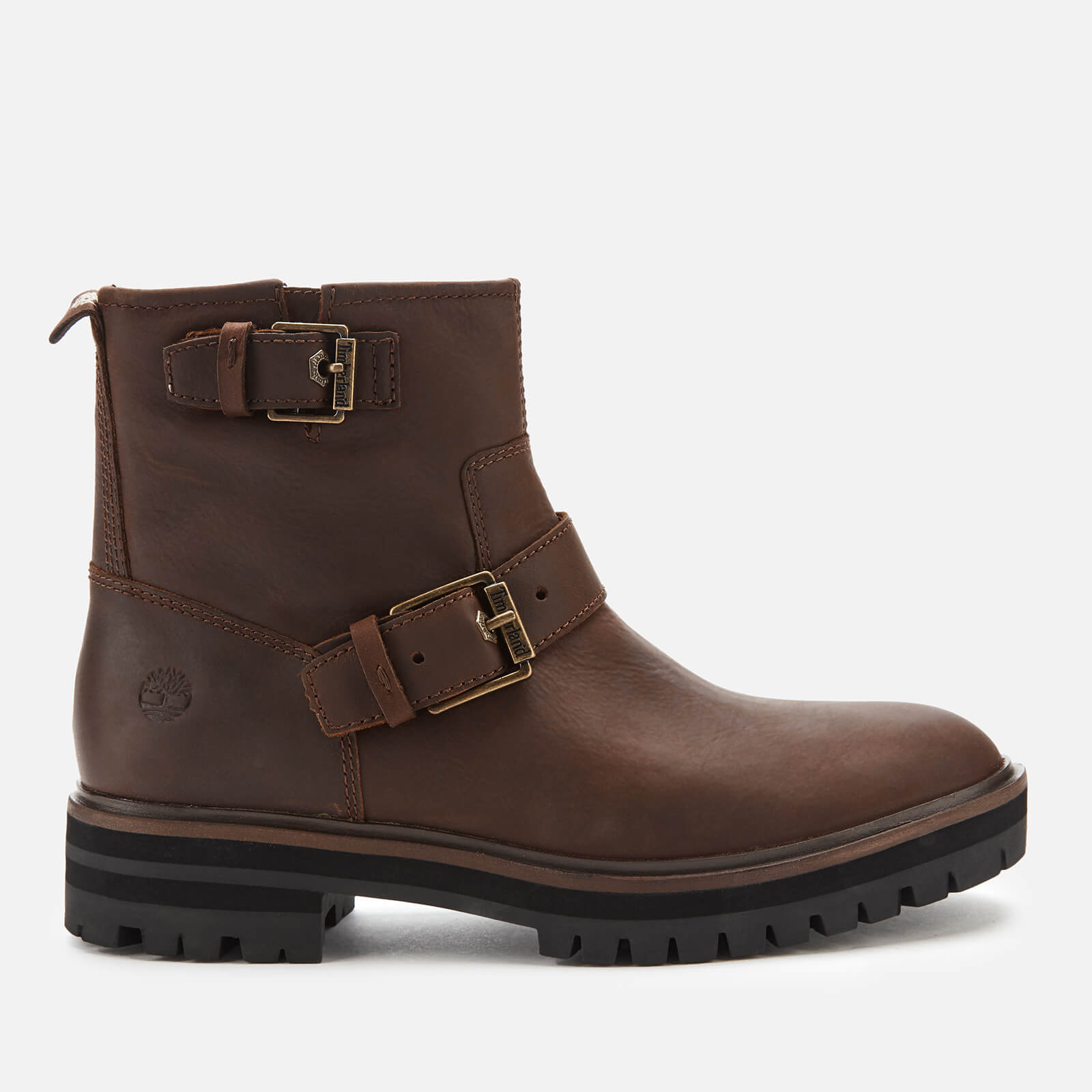Timberland Women s London Square Biker Boots Medium Brown Full Grain UK 3 Allsole