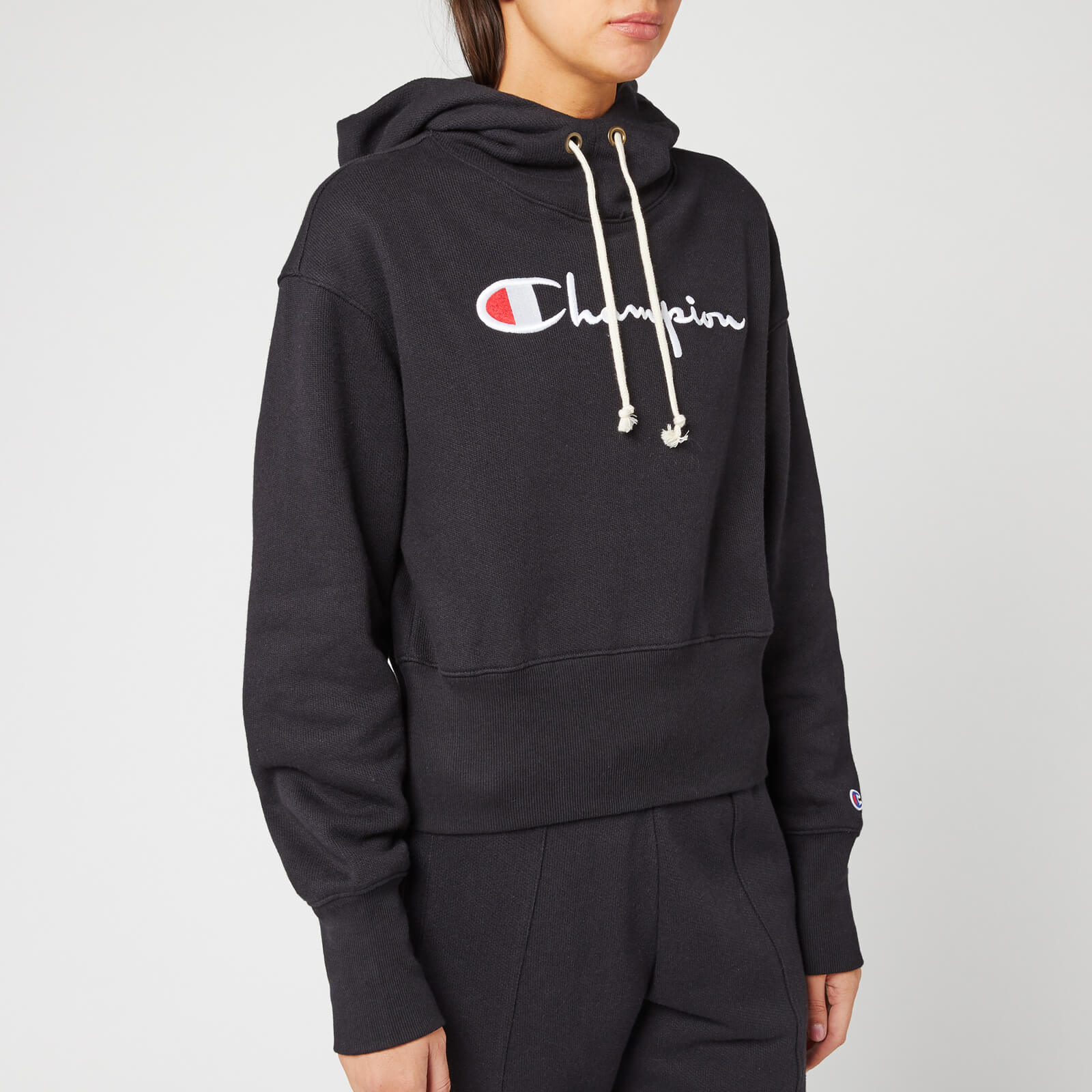 Black champion hoodie womens oversized sales