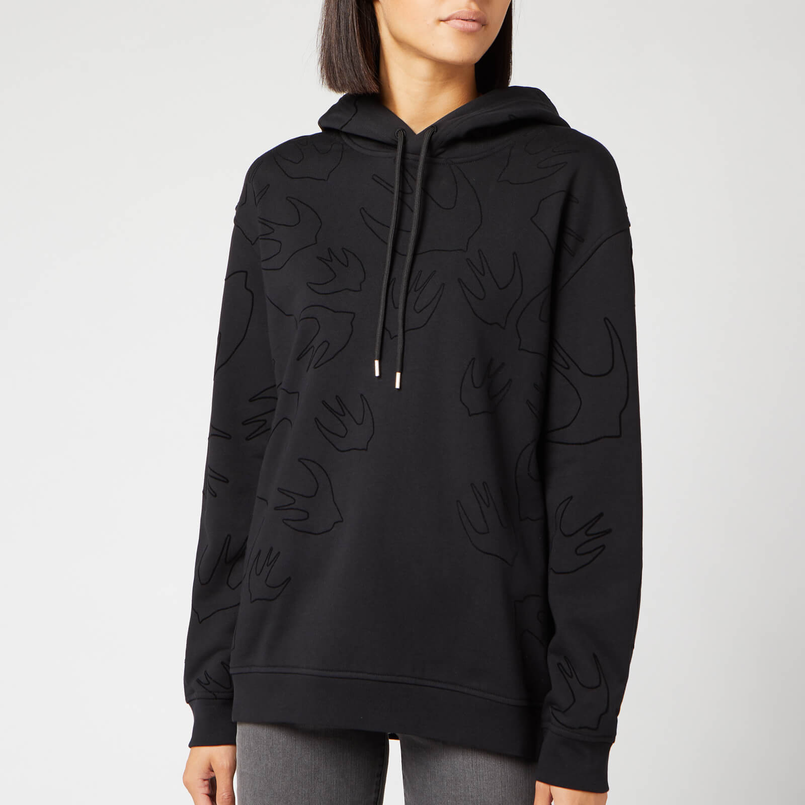 McQ Alexander McQueen Women s Boyfriend Hoodie Darkest Black XS Coggles
