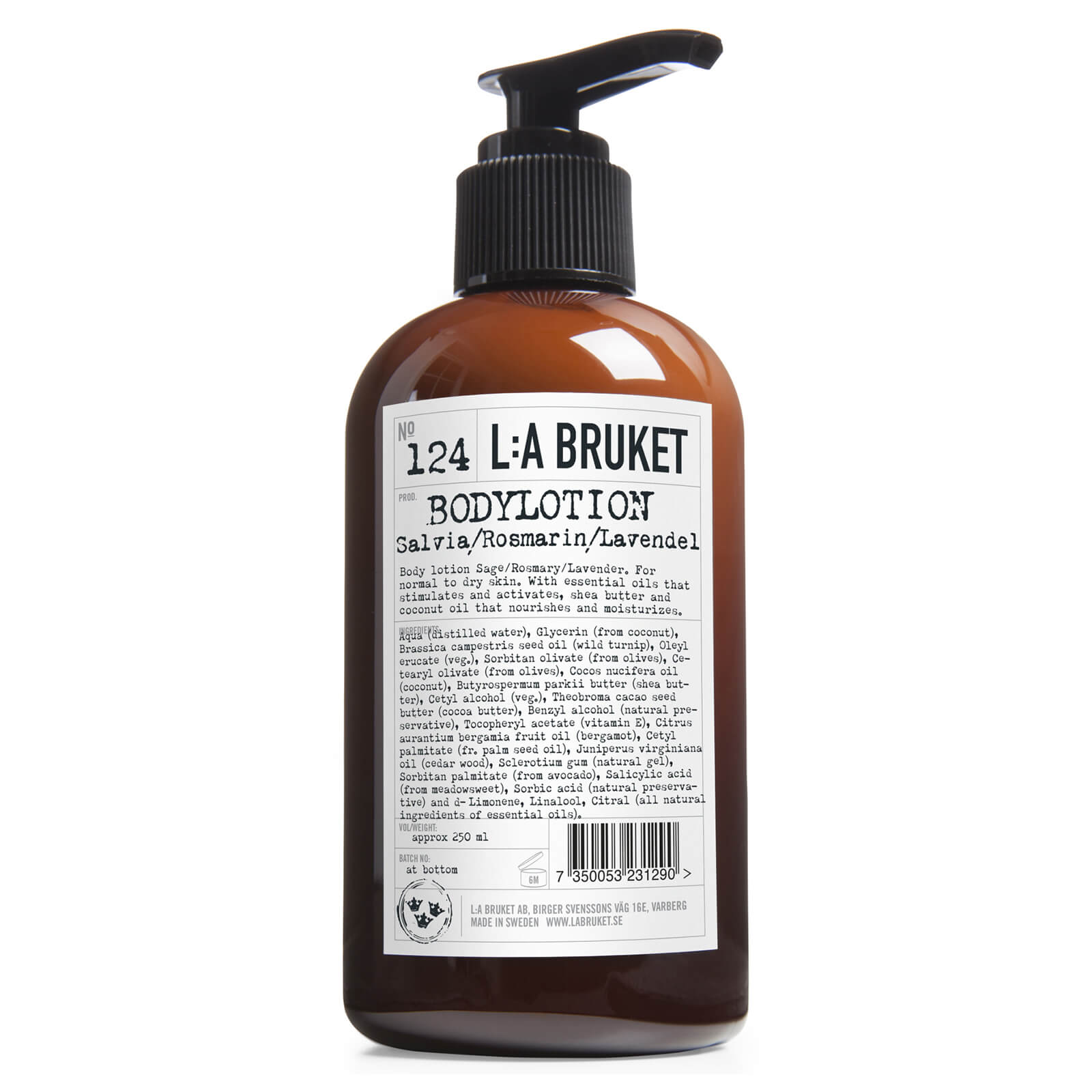 L:A BRUKET Sage, Rosemary and Lavender Body Lotion 250ml