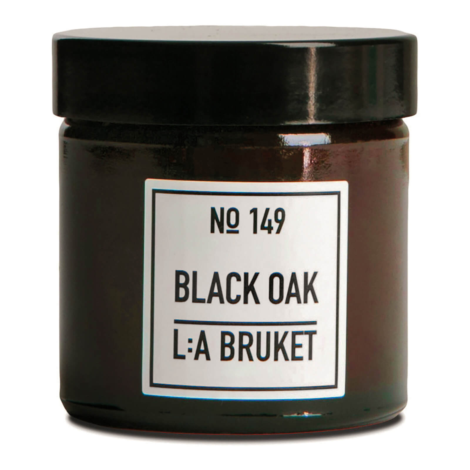 L:A BRUKET Small Black Oak Scented Candle 50g