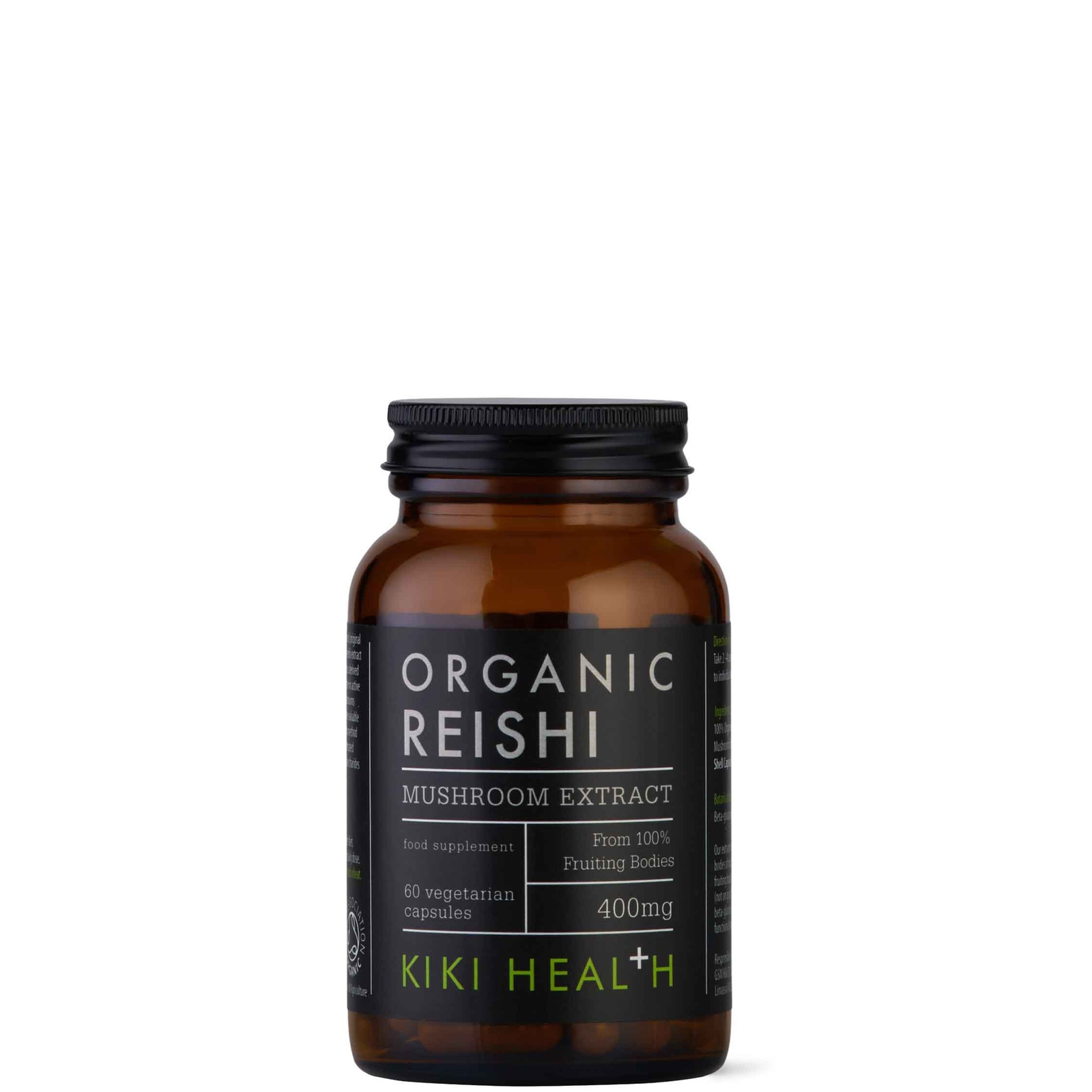 KIKI Health Organic Reishi Extract Mushroom (60 Vegicaps)