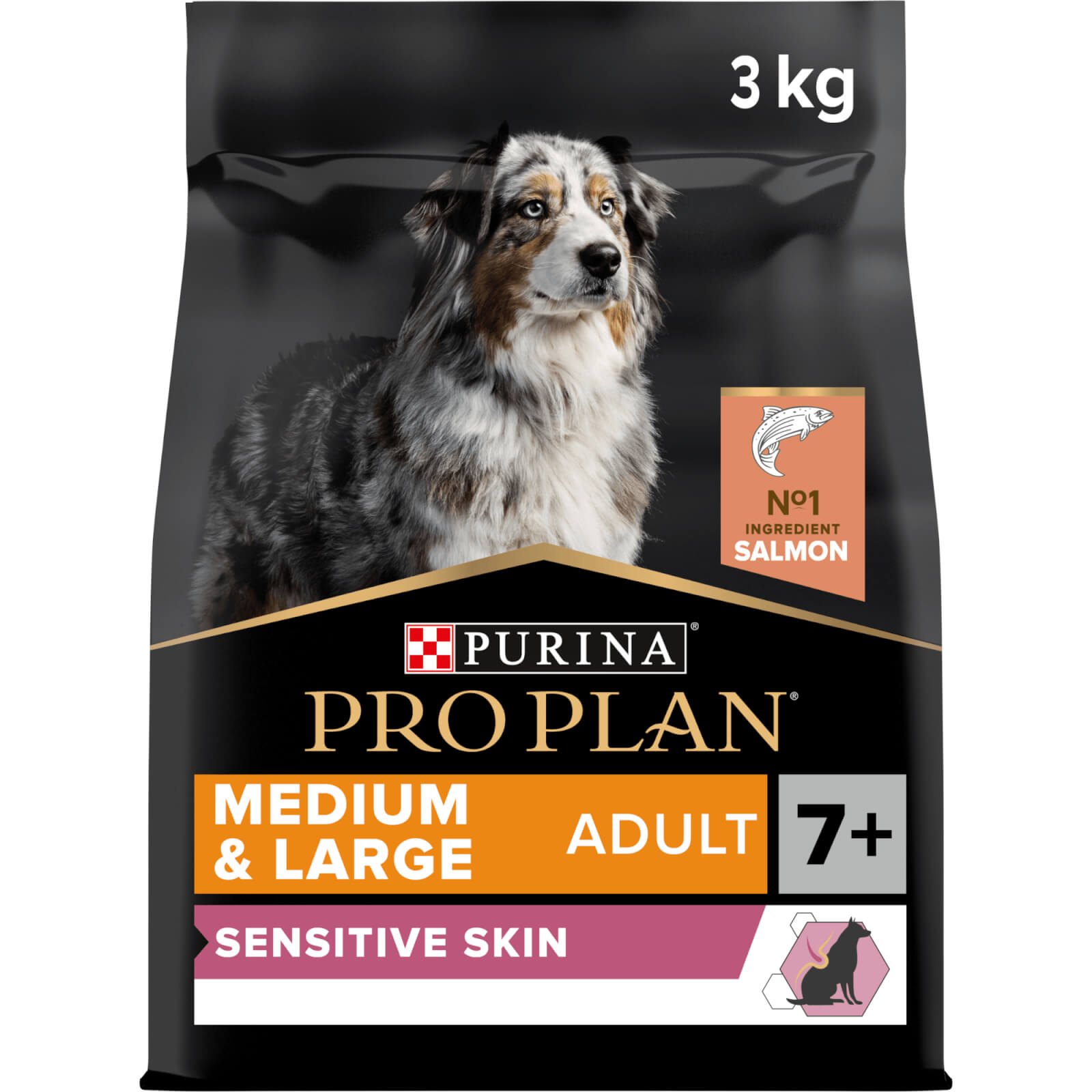 PRO PLAN Medium ADULT SENSITIVE SKIN, reich an Lachs 3kg