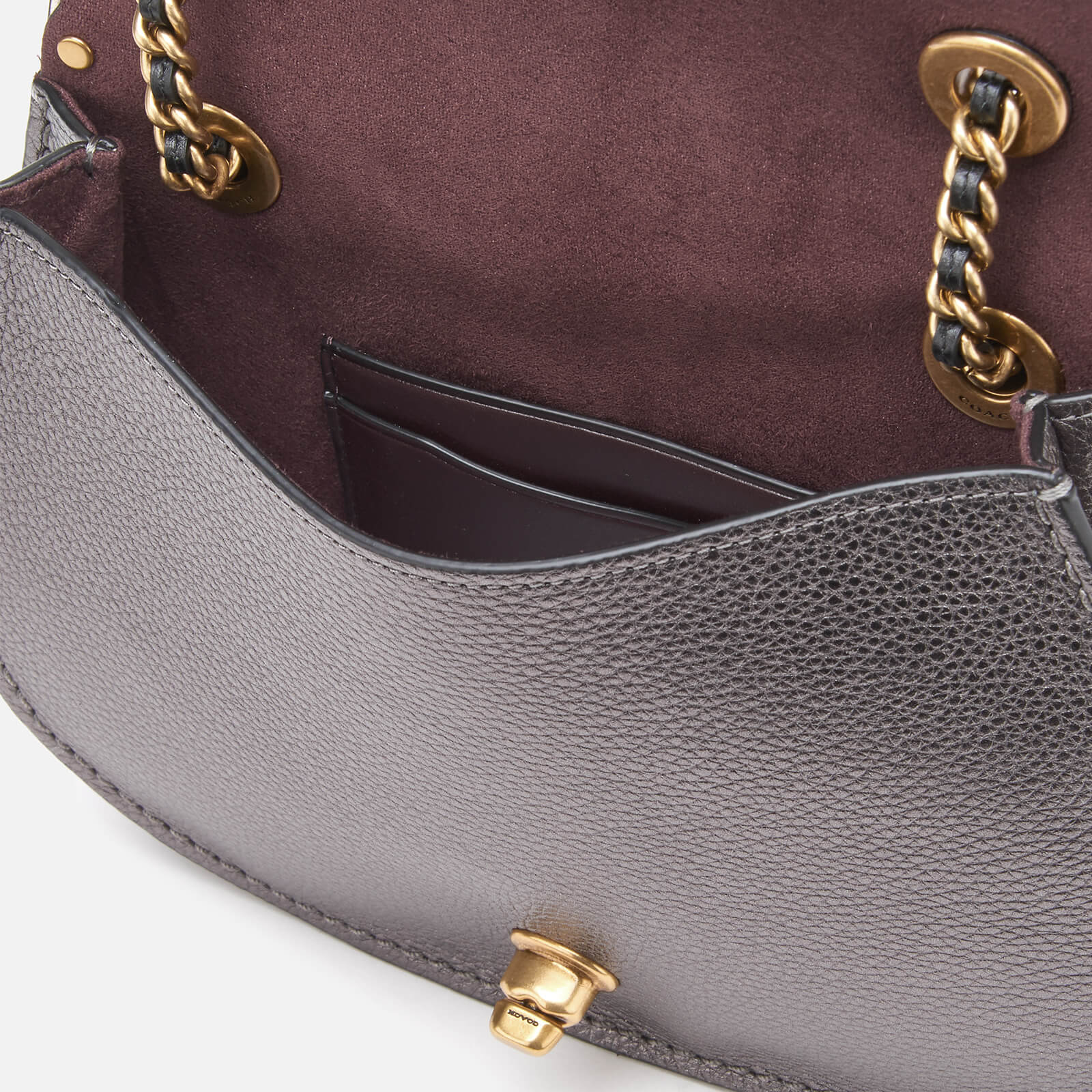 Coach Women s Scallop Rivets Parker Saddle Bag Black Coggles