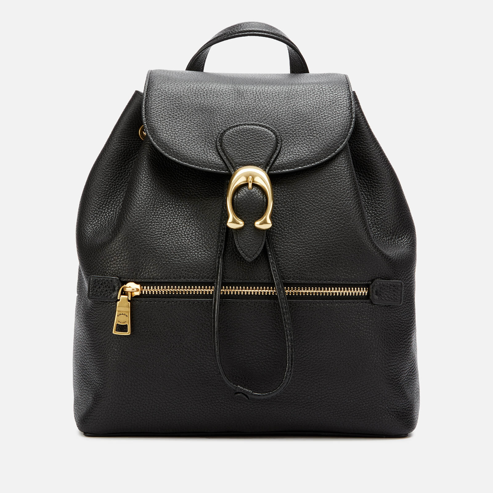 Coach Women s Polished Pebble Leather Evie Backpack Black Coggles