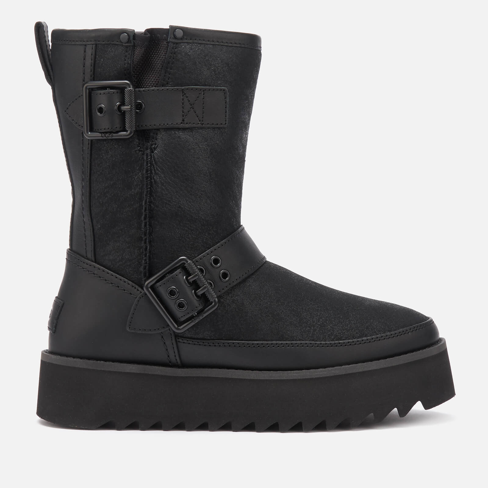 Ugg black biker deals boots