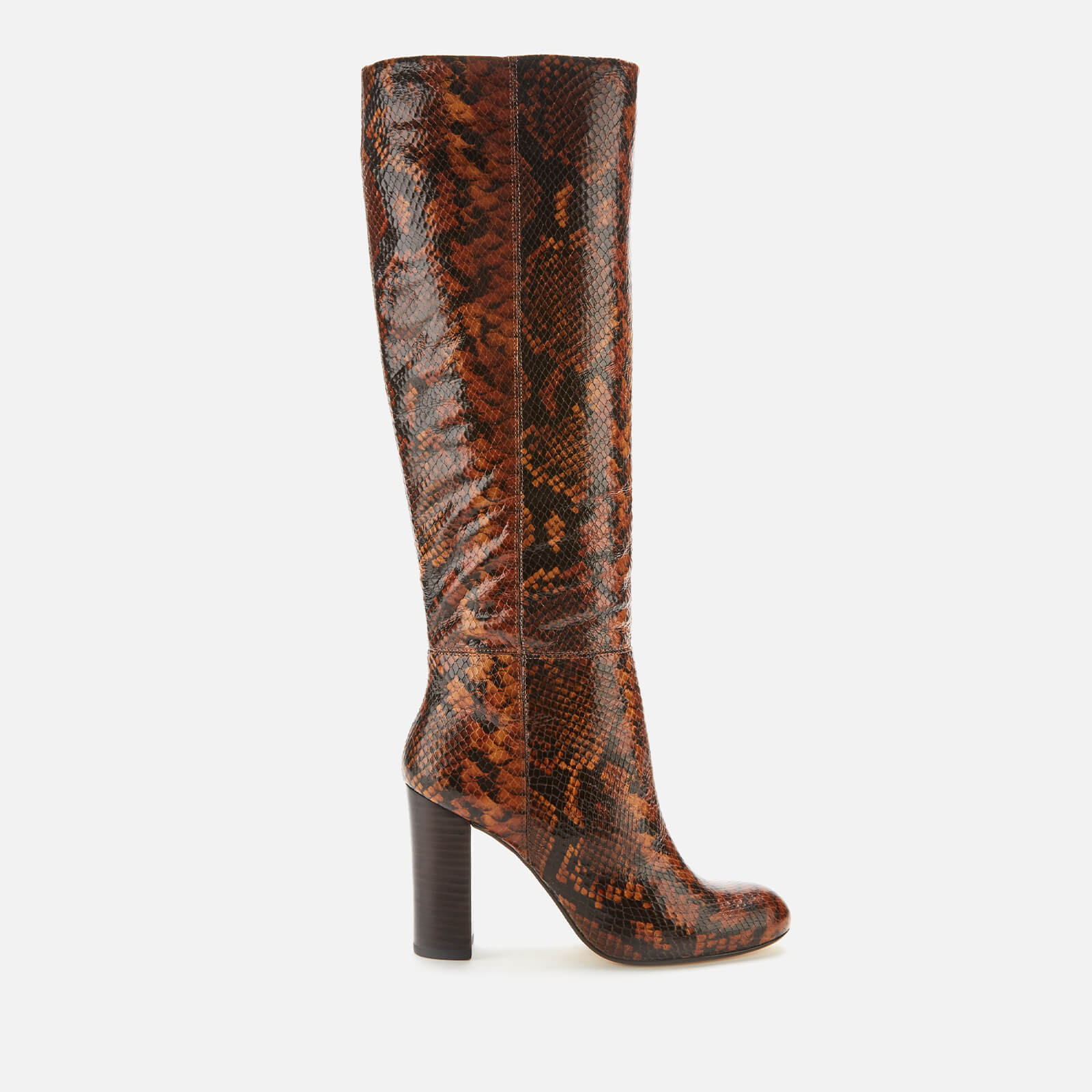 Dune Women s Simonne Leather Knee High Boots Reptile Print Allsole