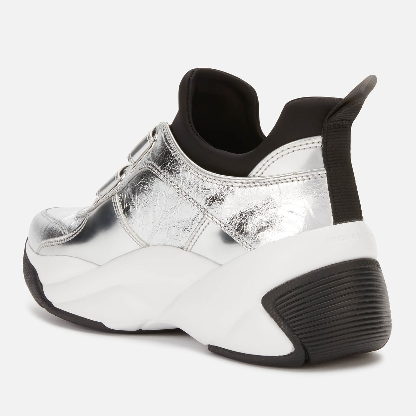 MICHAEL MICHAEL KORS Women s Keeley Velcro Chunky Trainers Silver Black Allsole