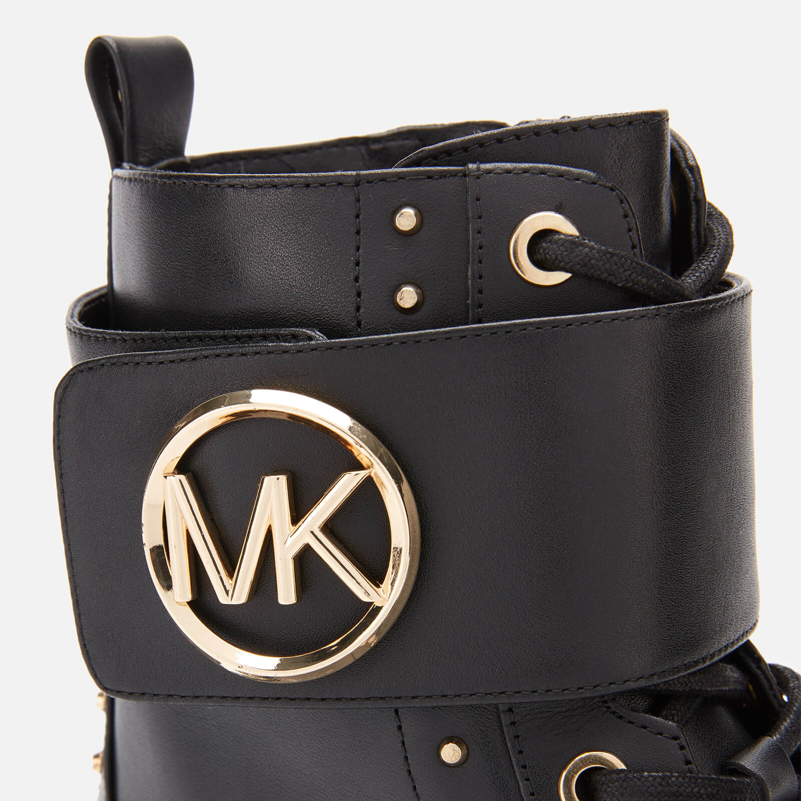 MICHAEL MICHAEL KORS Women s Tatum Leather Lace up Boots Black Allsole