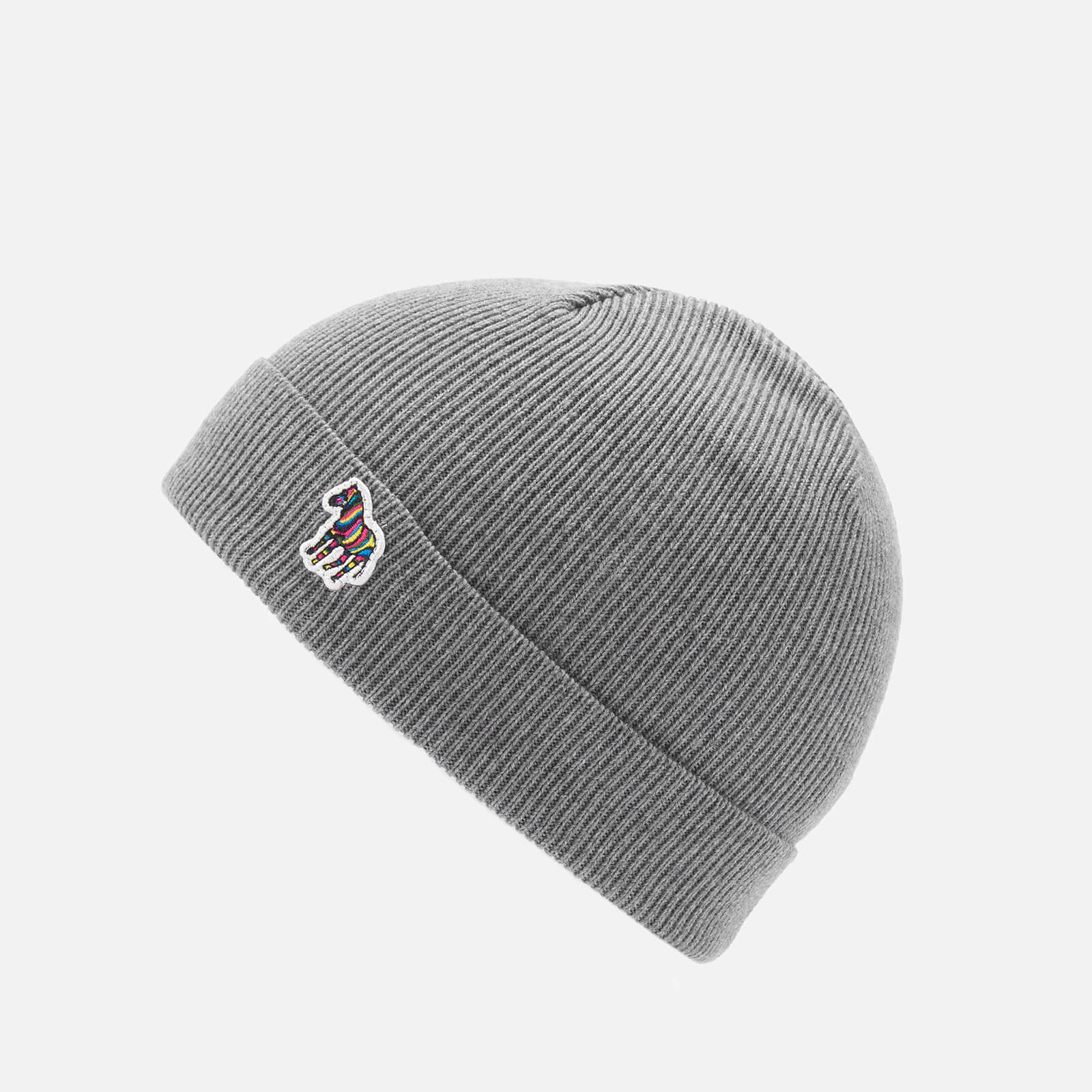 PS Paul Smith Men s Zebra Patch Beanie Slate Grey Coggles