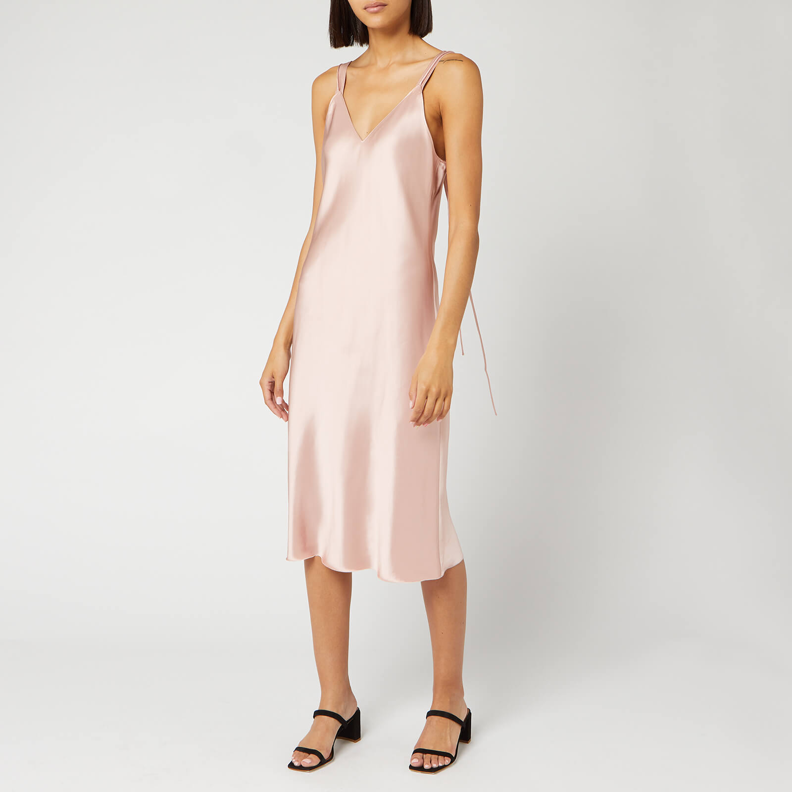 Helmut Lang Women s Double Strap Satin Slip Dress Sorbet Coggles