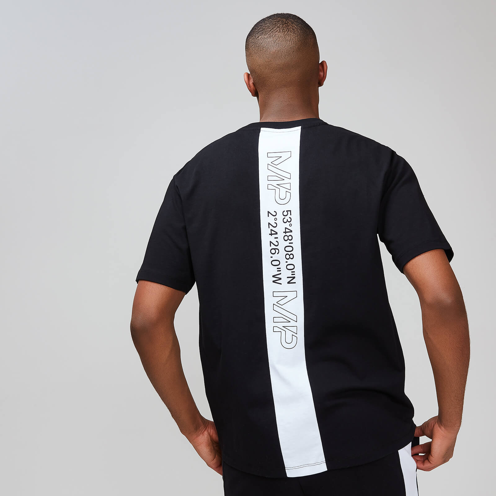T-shirt graphique à rayures MP Rest Day pour homme - Noir