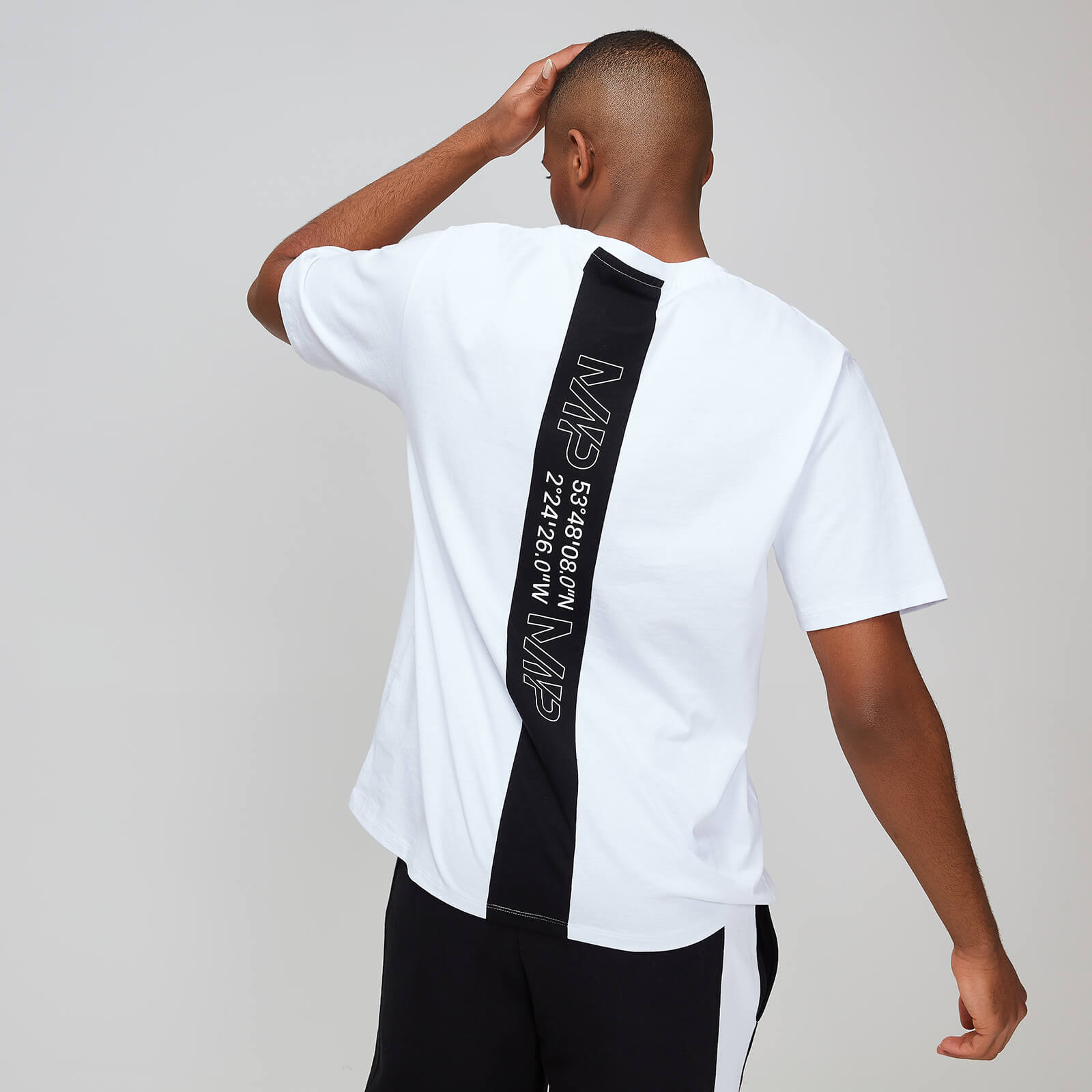 T-shirt graphique à rayures MP Rest Day pour homme - Blanc