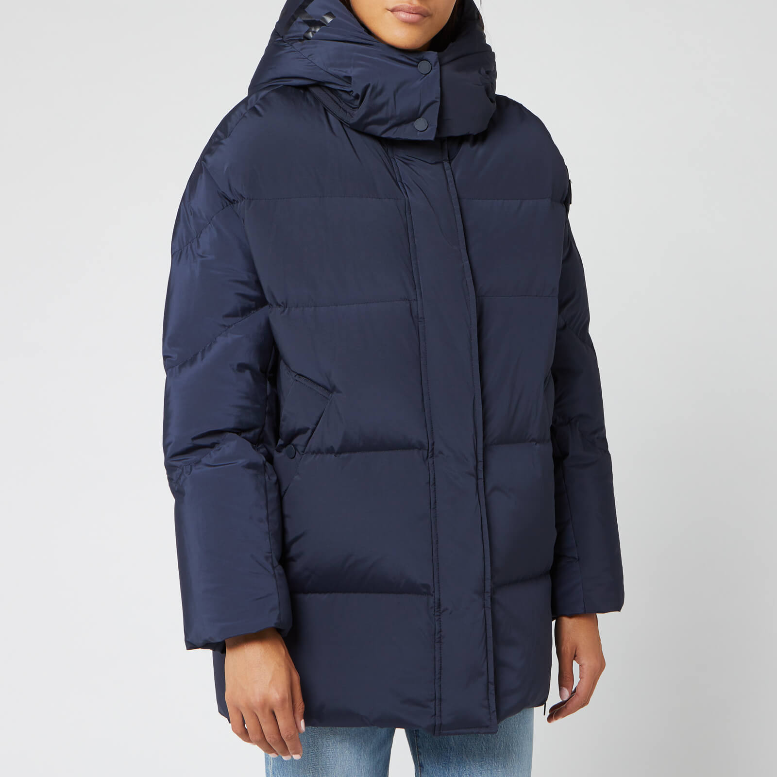 Woolrich Women s Aurora Puffy Coat Melton Blue Coggles