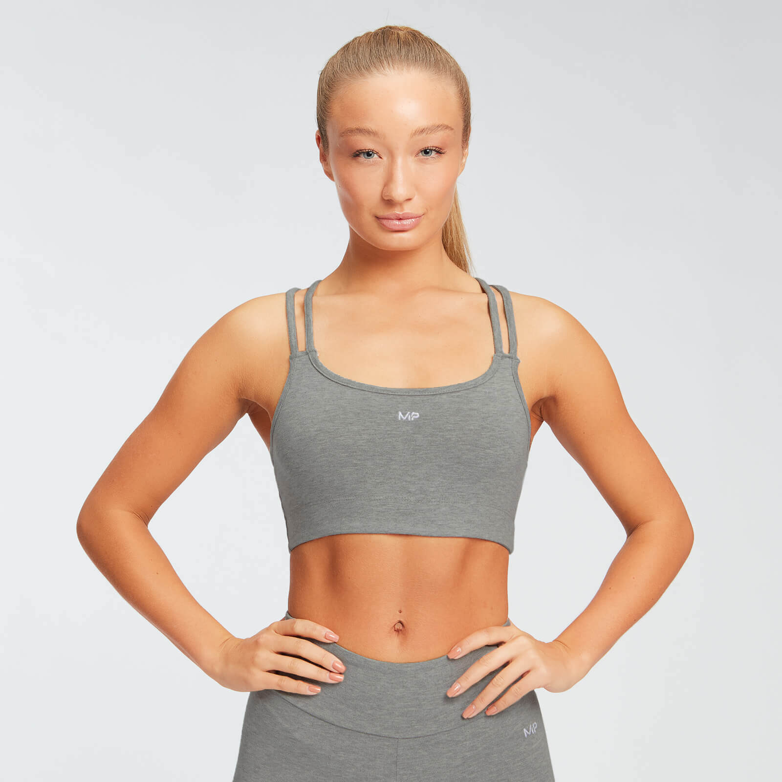 Brassière en jersey MP Essentials - Gris chiné