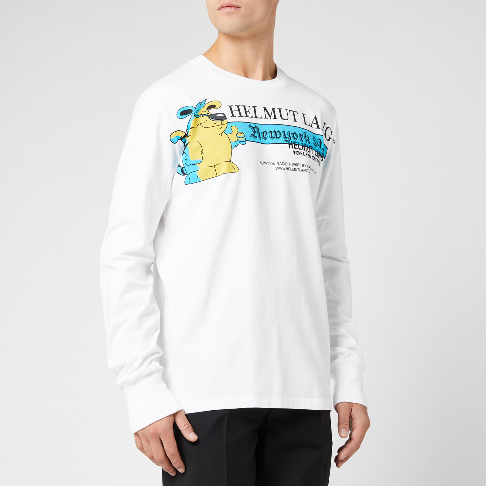 Helmut Lang Men's Pz Radio Long Sleeve T-Shirt - Chalk White - S | Coggles