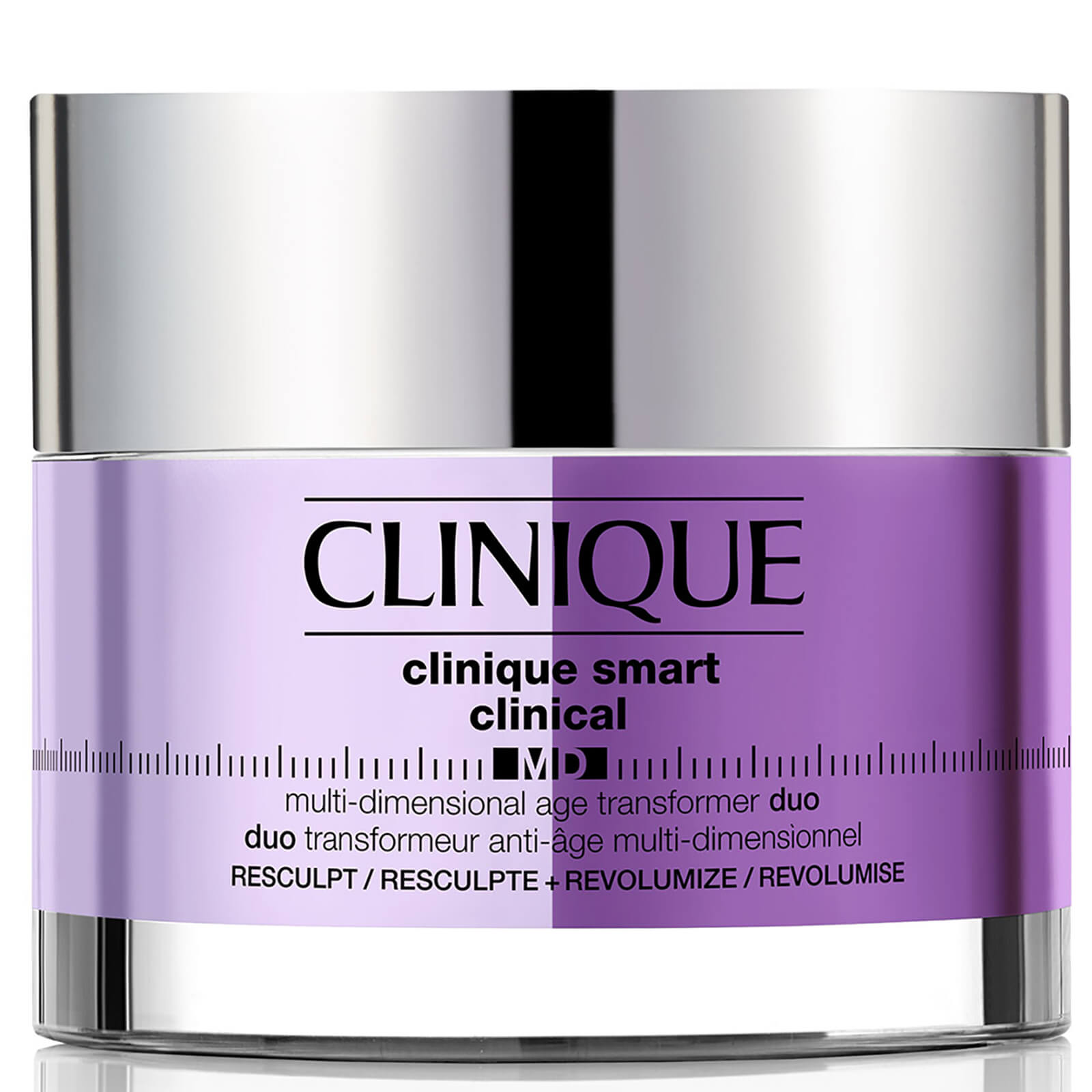 Packaging of Clinique Smart Clinical MD Age Transformer Duo 50ml, featuring two anti-aging treatments to firm and plump the face. - thumbnail 2