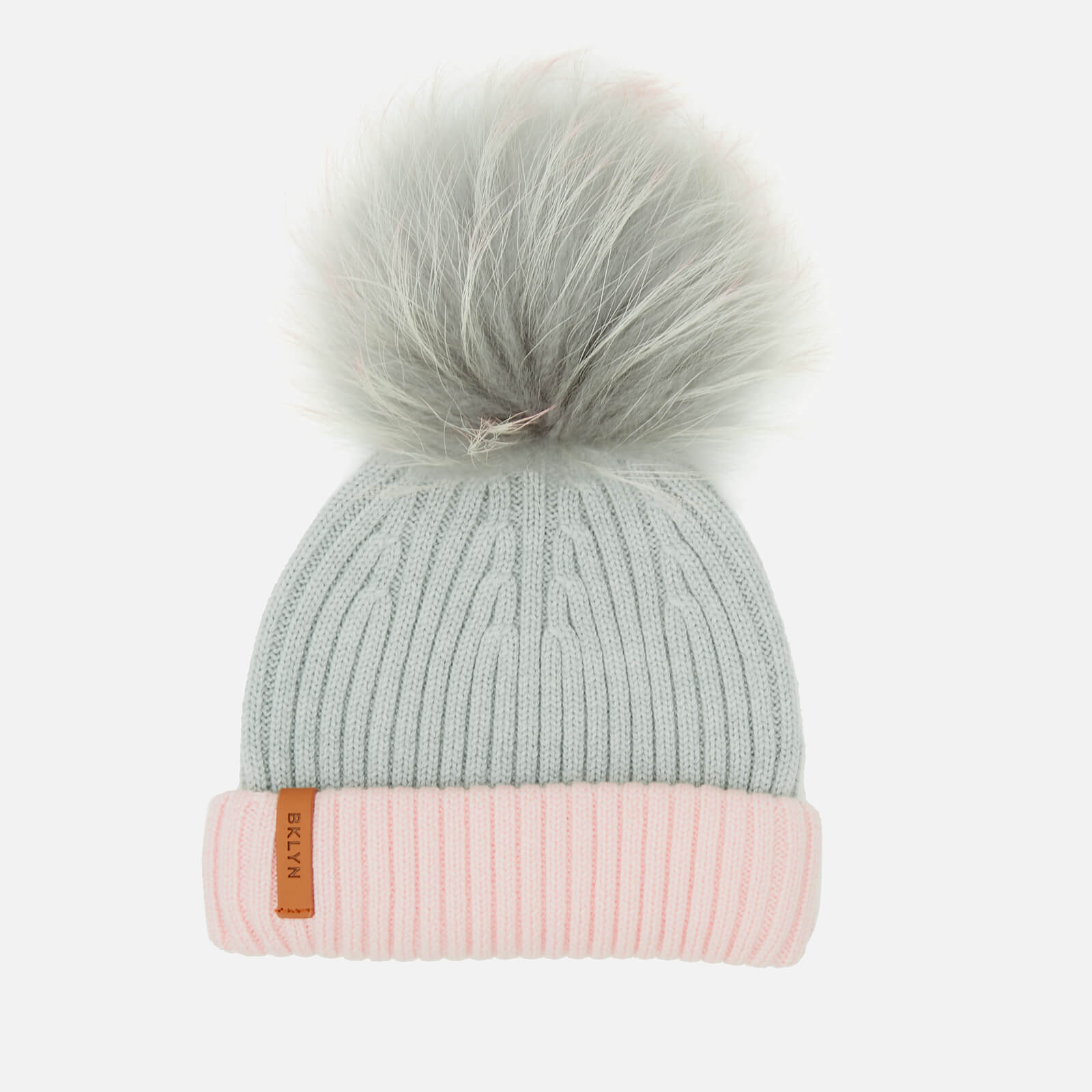 Grey hat pink pom pom store