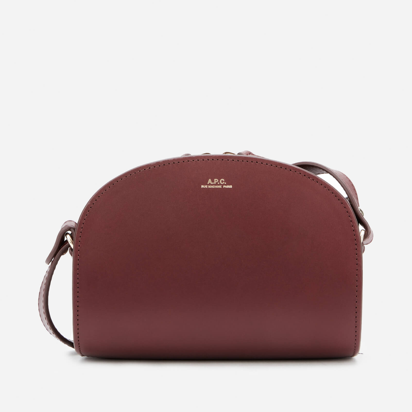 A.P.C. Women s Mini Demi Lune Crossbody Bag Red Coggles