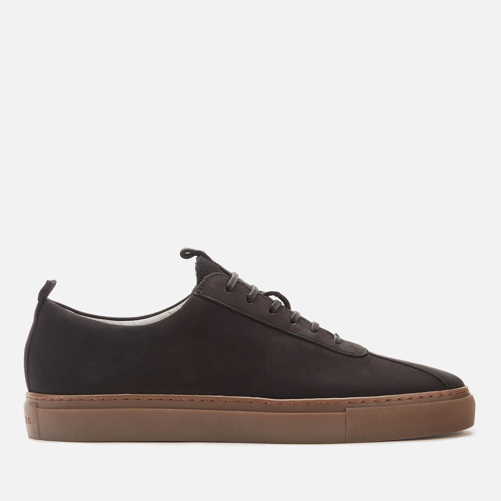 Grenson Men s Sneaker 1 Nubuck Cupsole Trainers Black Gum Sole Coggles
