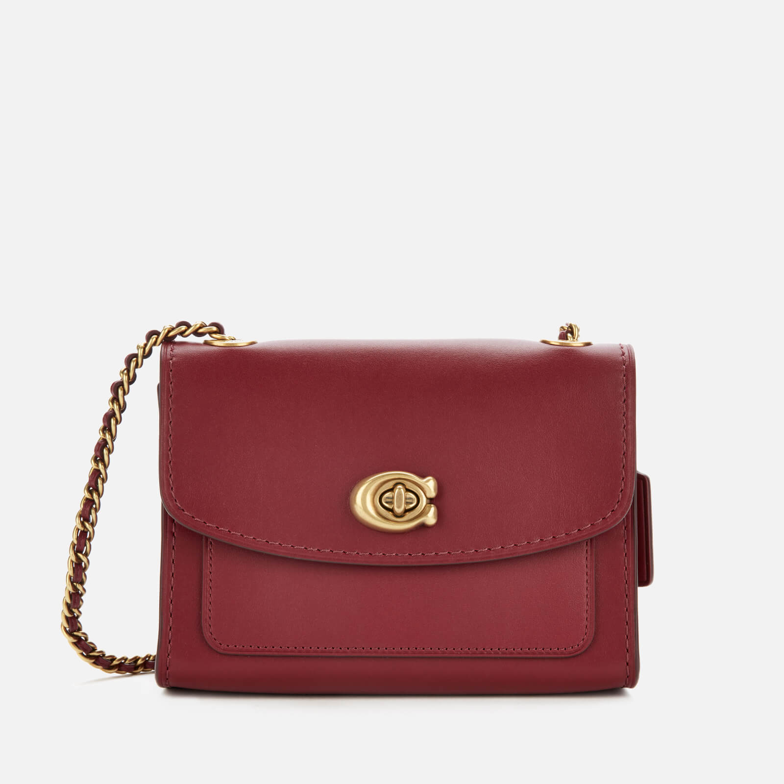 Coach Women s Refined Calf Leather Parker 18 Shoulder Bag Deep Red Coggles
