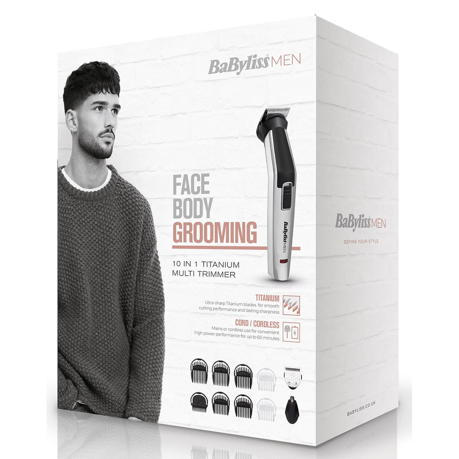 BaBylissMEN 10 in Titanium Multi Trimmer LOOKFANTASTIC