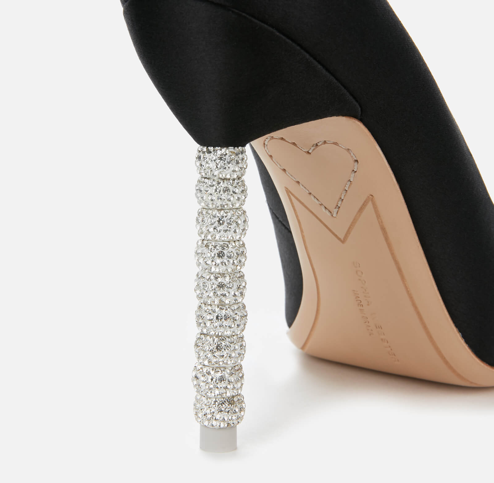 Sophia Webster Women s Coco Crystal Court Shoes Black Satin Coggles