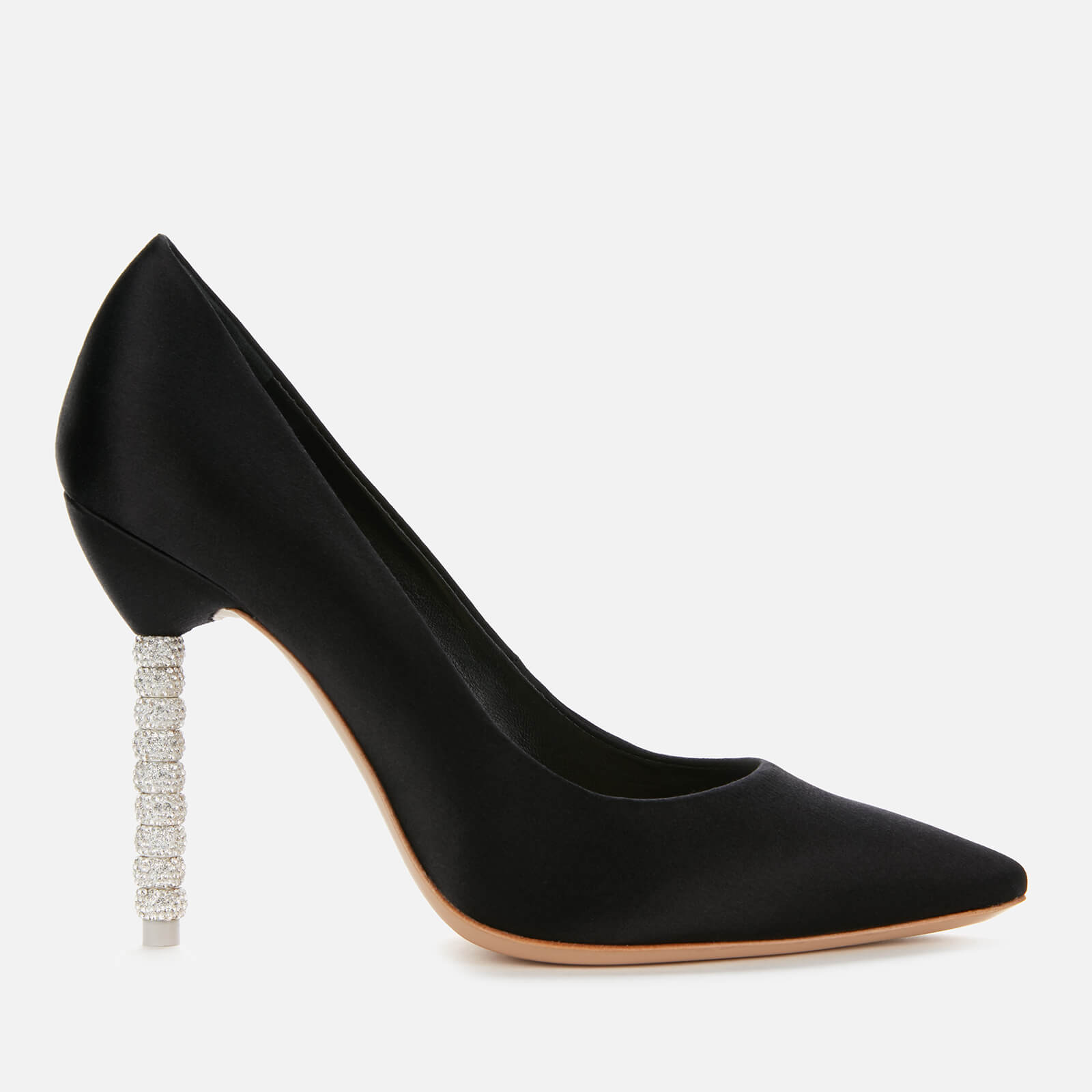 Sophia Webster Women s Coco Crystal Court Shoes Black Satin