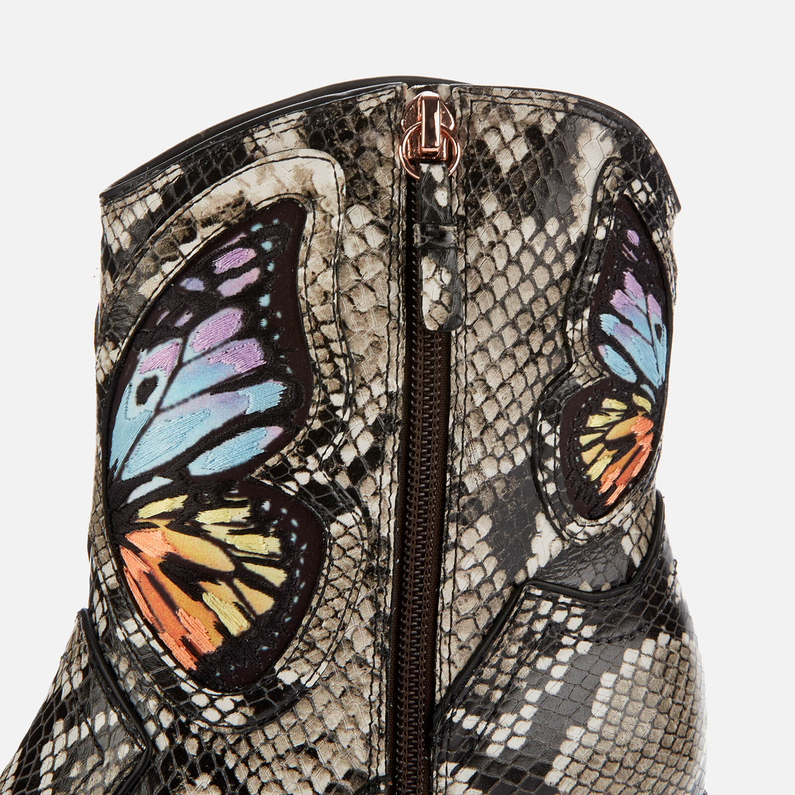 Sophia Webster Women s Shelby Cowboy Boots Snake Print Rainbow Coggles