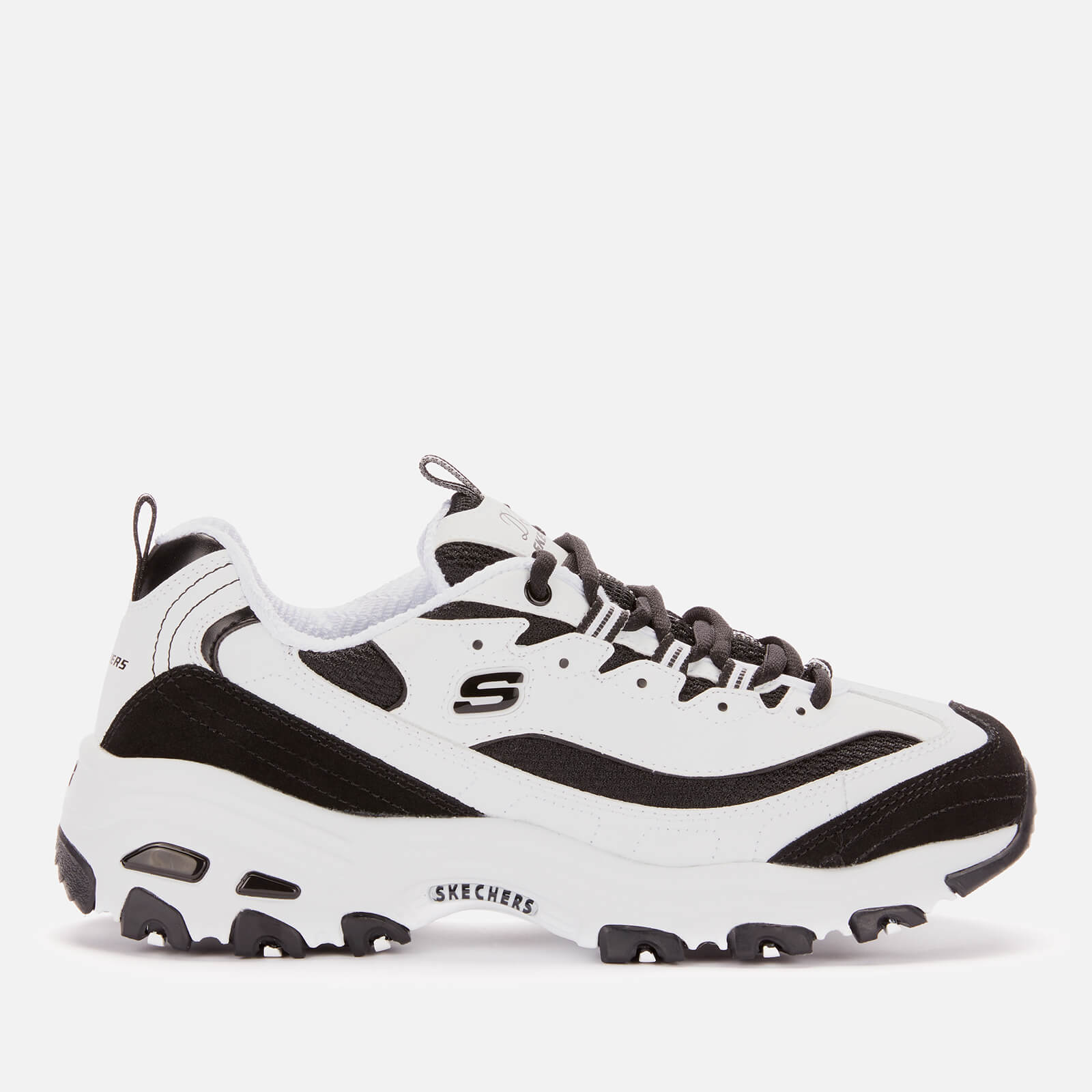 Skechers Women s D Lites March Forward Trainers White Black UK 2 Allsole