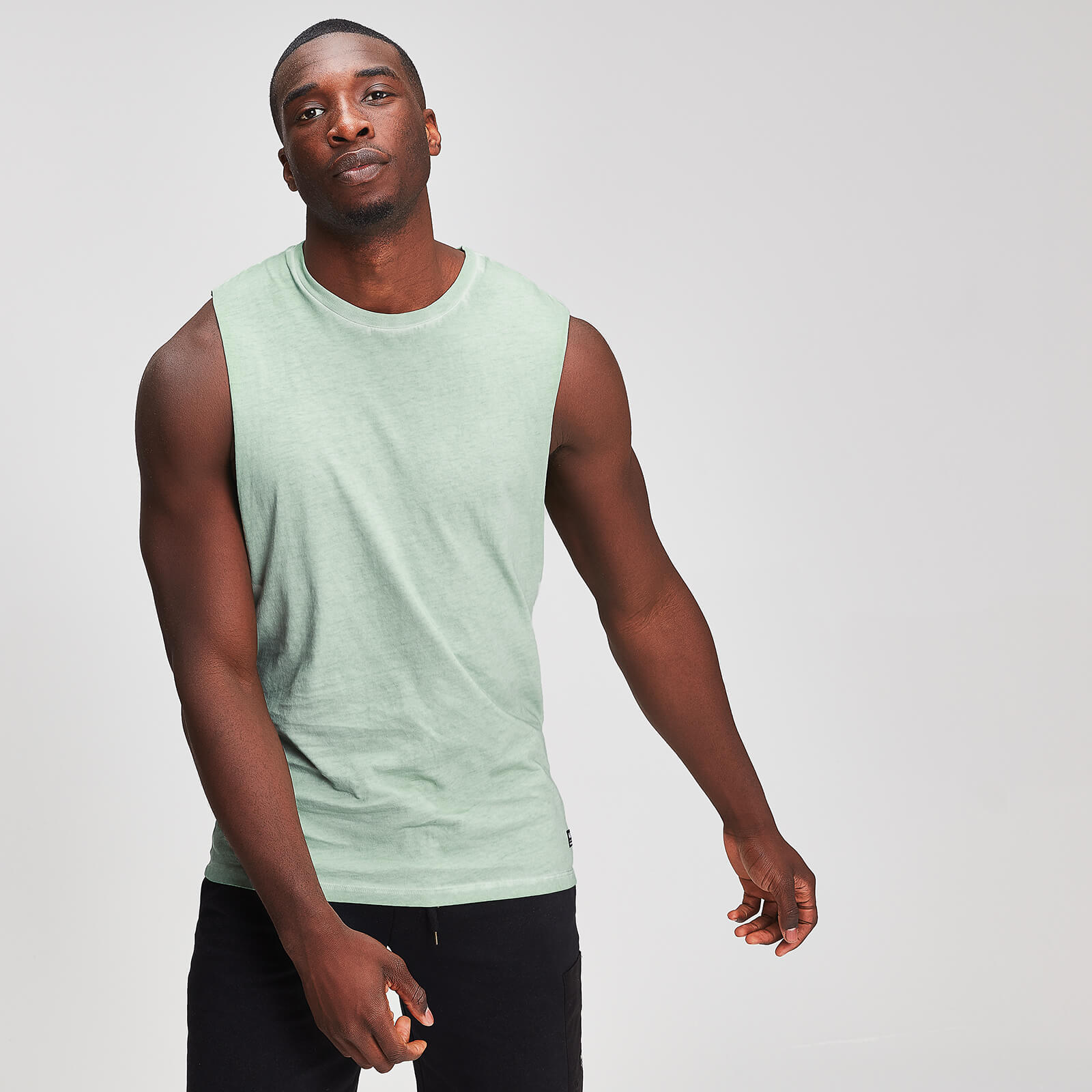 MP Graphic Men's Drop Armhole Tank Top - Mint - XS