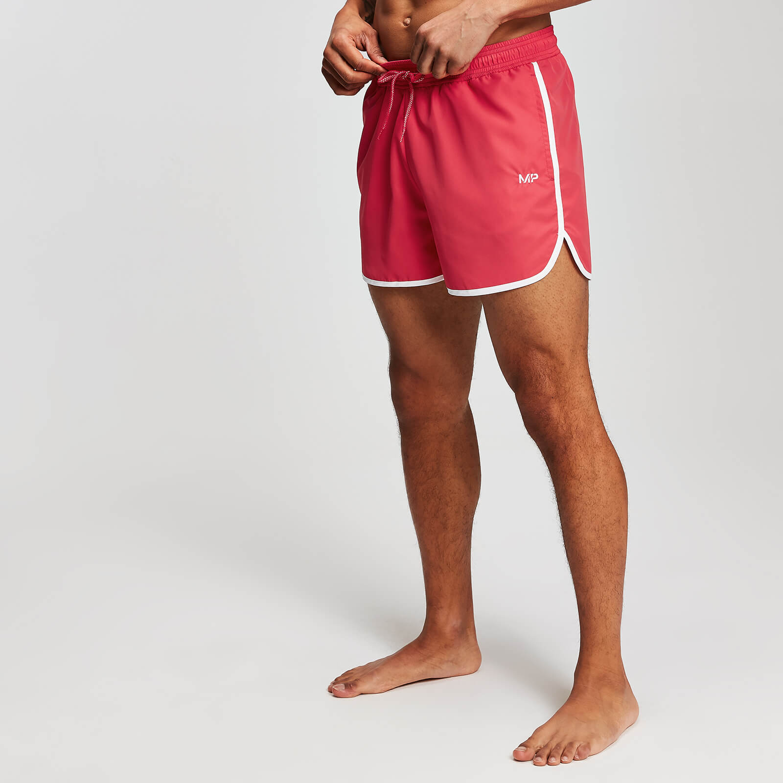 MP Men's Contrast Binding Swim Shorts - Brake Light - XS