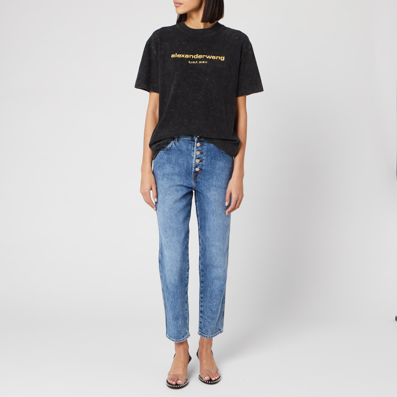 Alexander Wang Women's Acid Wash Short Sleeve T-Shirt with Alexander Wang Women's Acid Wash Short Sleeve T-Shirt with