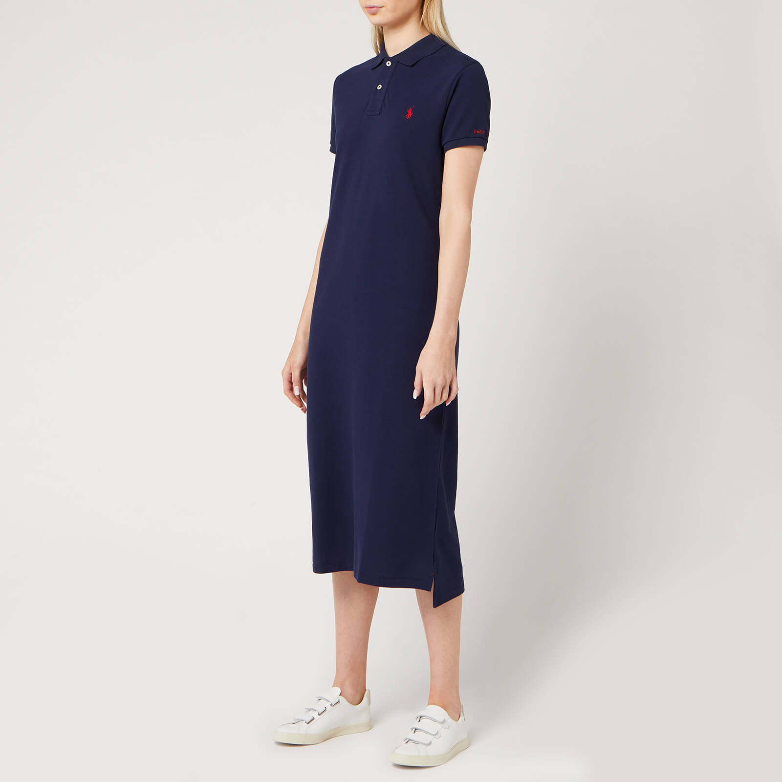 Scalloped Polo Dress / navy Msize