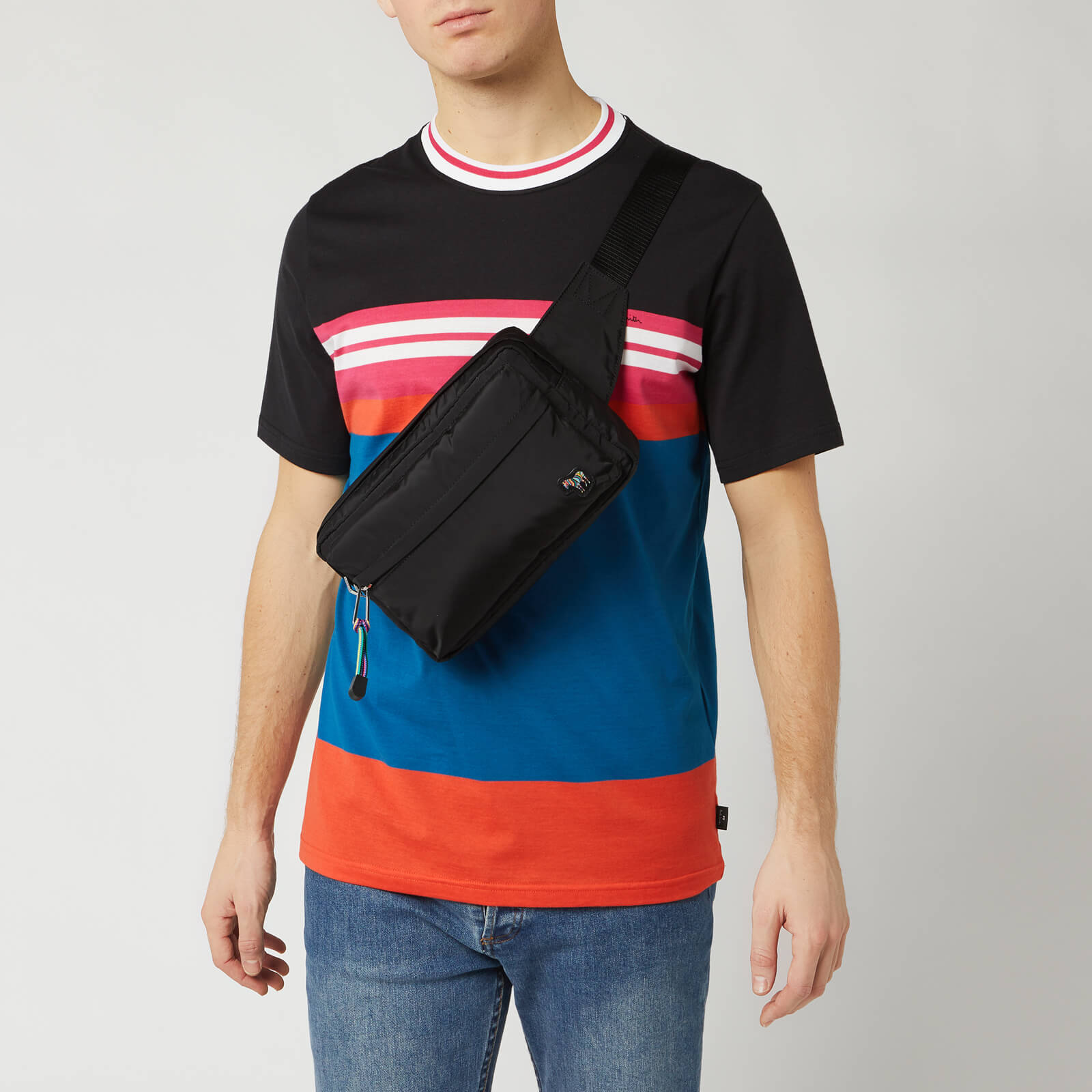 PS Paul Smith Men s Zebra Logo Canvas Bumbag Black Coggles