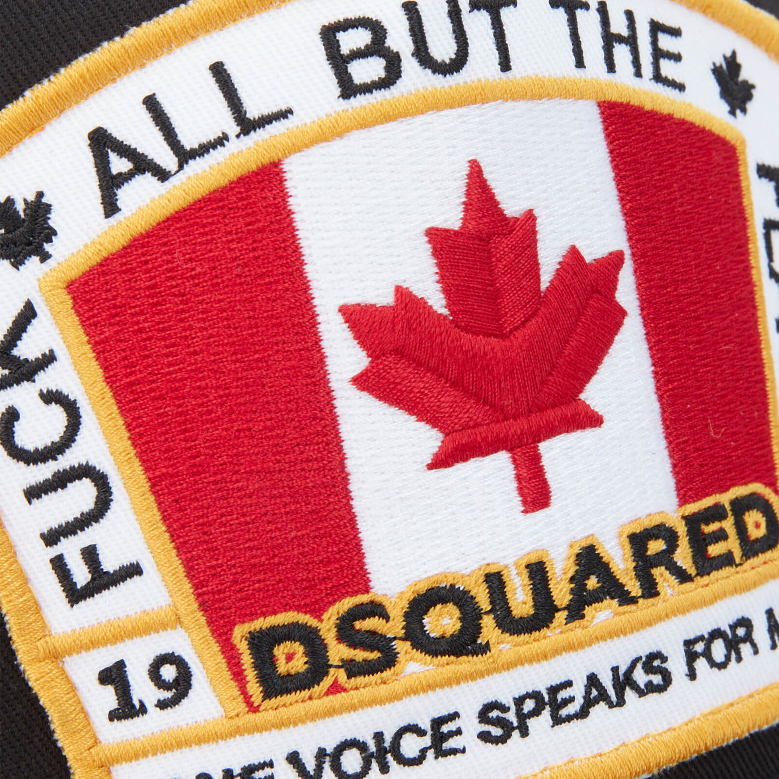 Dsquared2 Men's Canada Flag Patch Cap - Black | Coggles