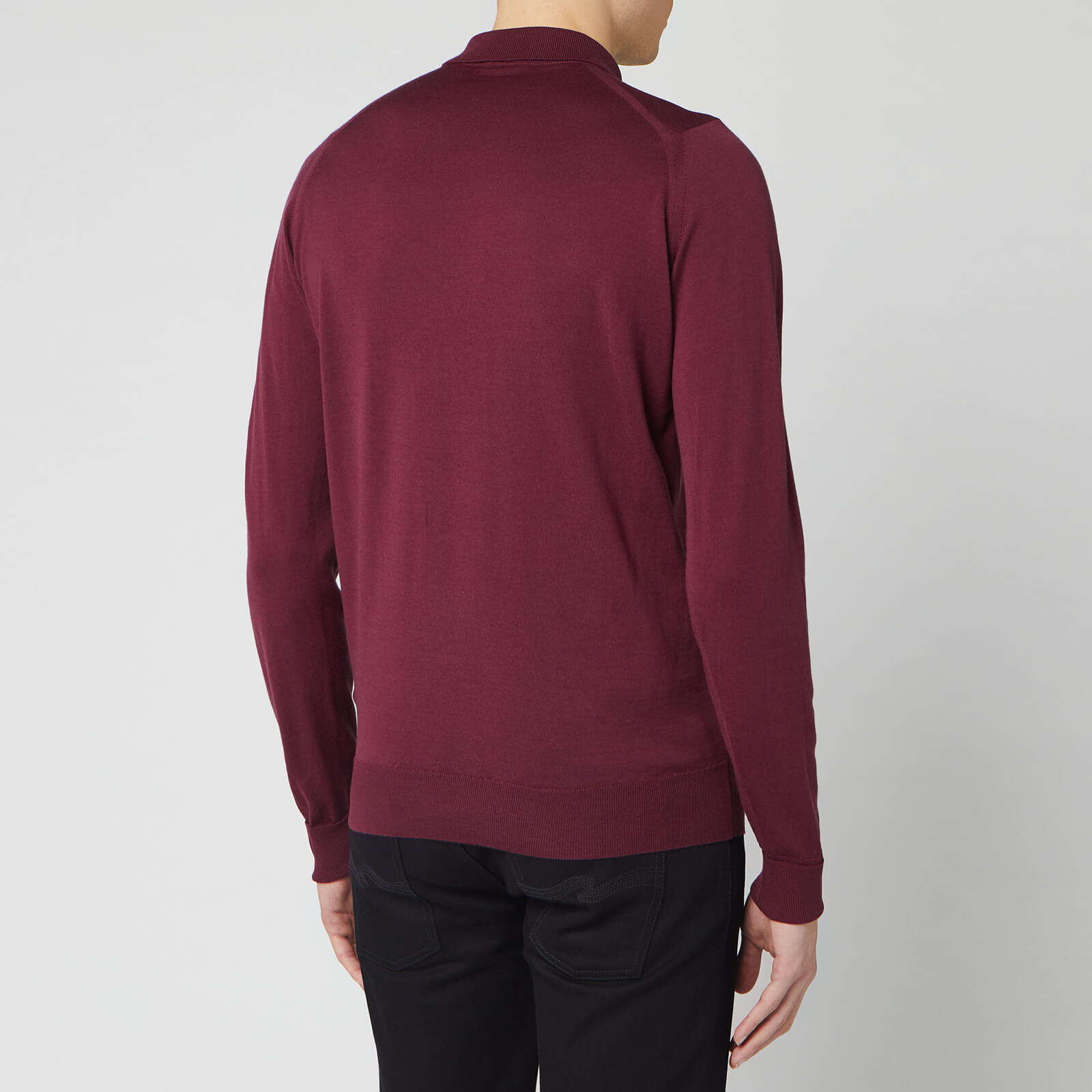 John Smedley Men's Dorset 30 Gauge Merino Long Sleeve Polo