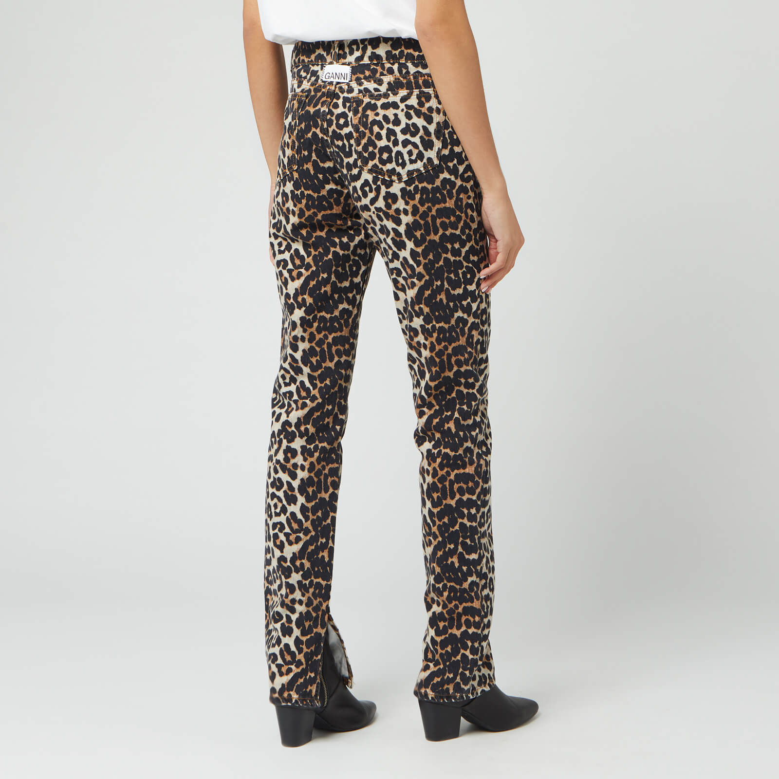 Ganni denim shop slit pants