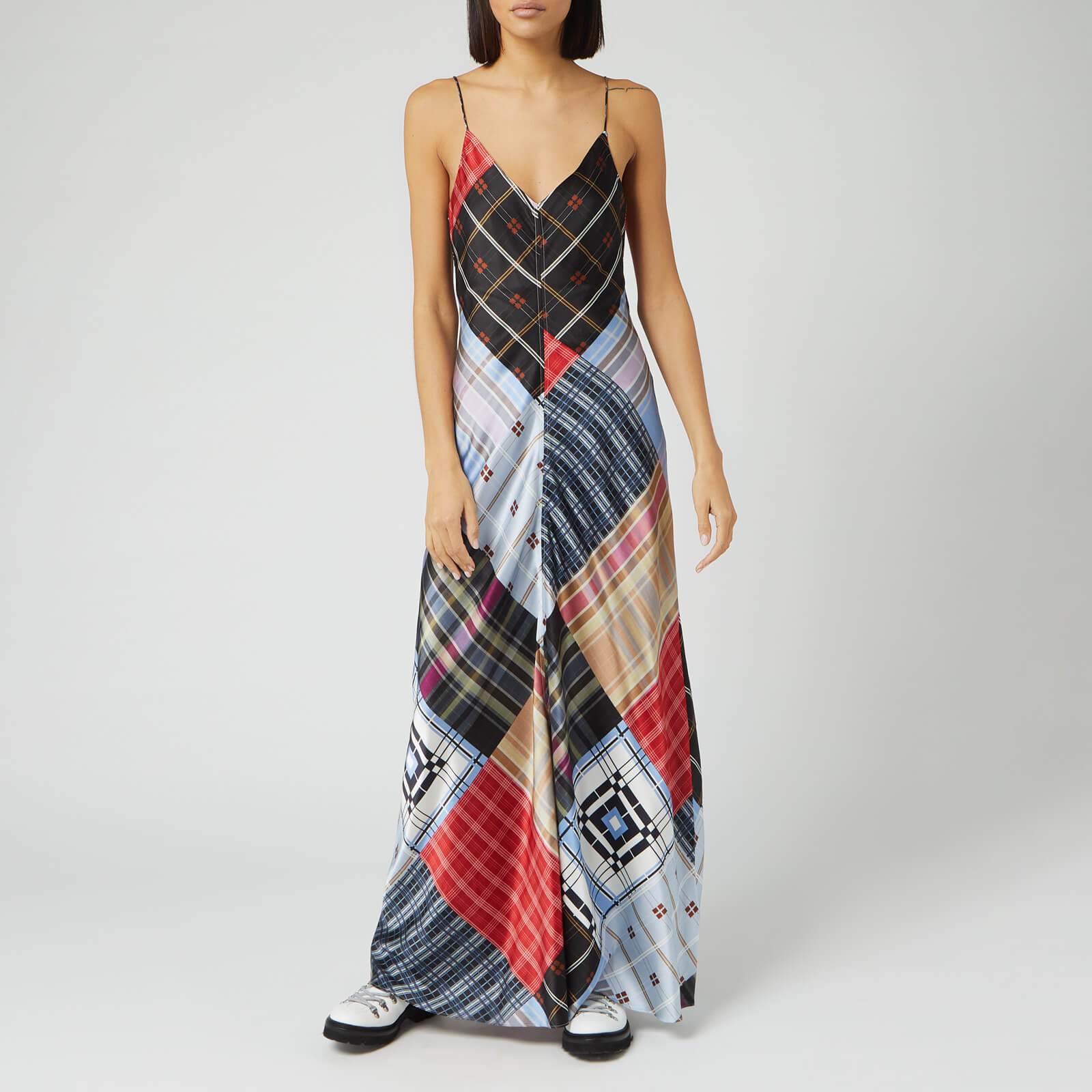 Ganni silk slip dress new arrivals