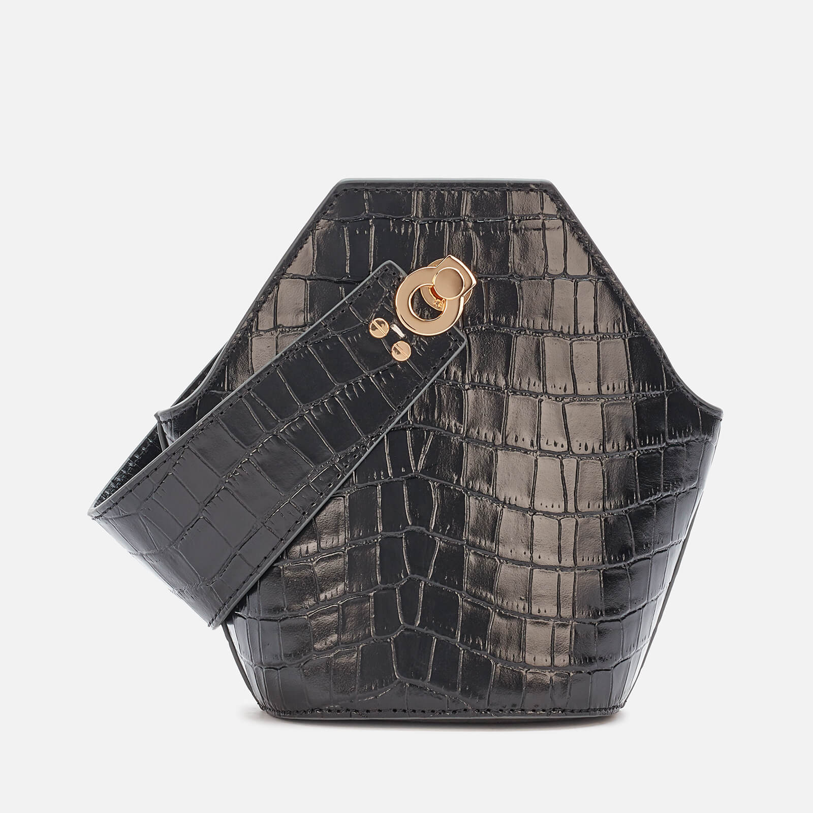 直営店に限定 Extra Women's Lente Danse Small Croc Black Jet - Bag Johnny バッグ
