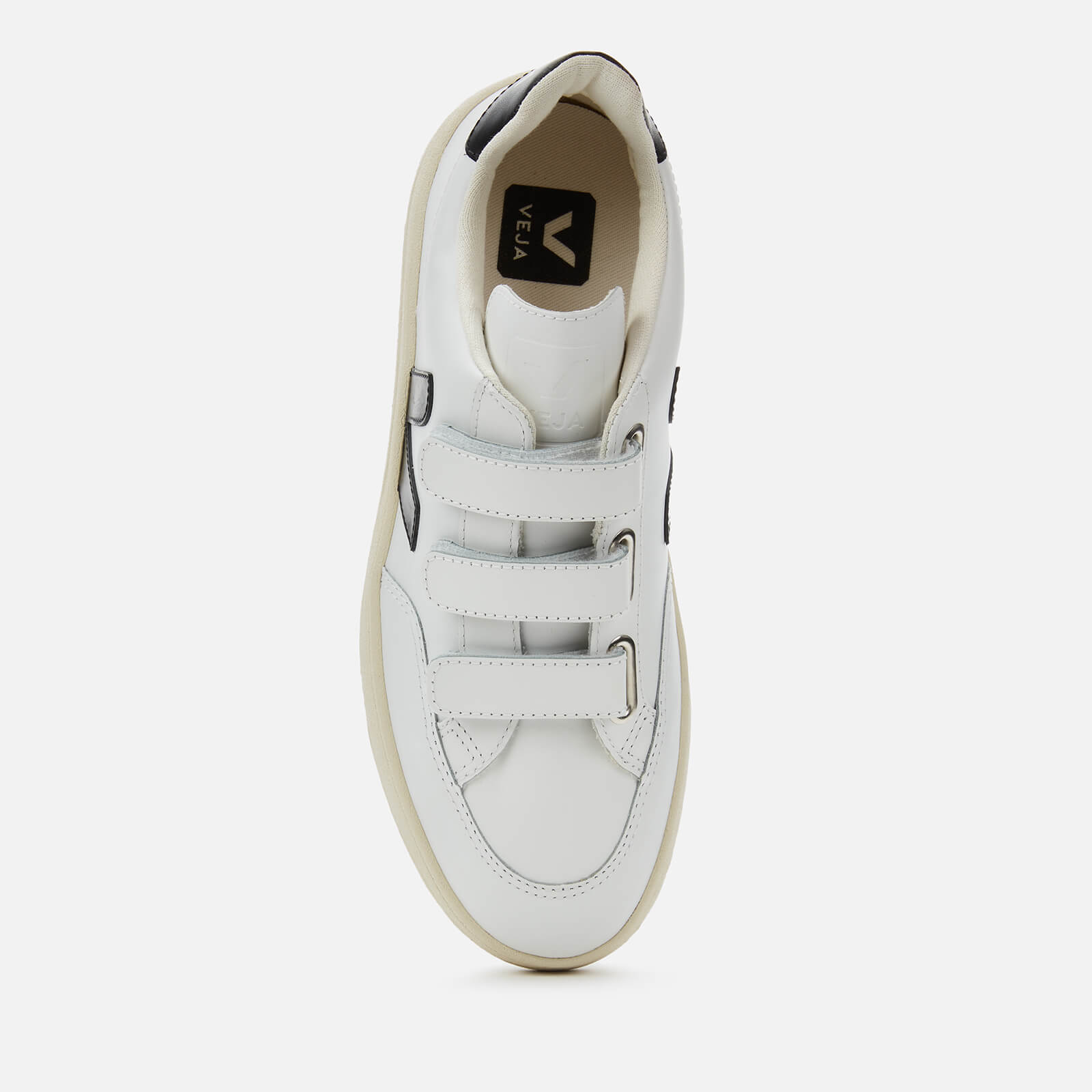 Veja Women's V Lock Leather Trainers - Extra White/Black