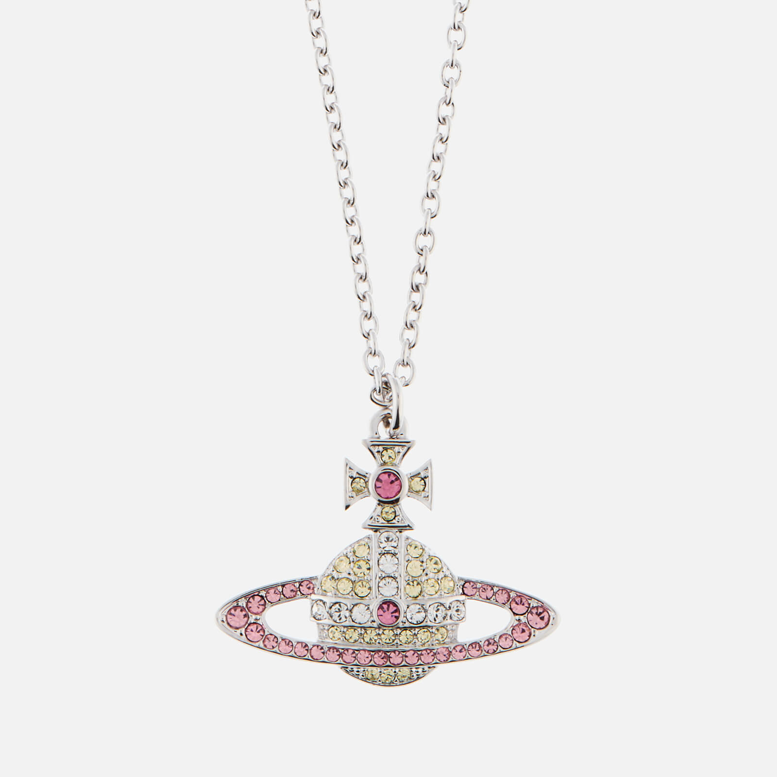 Vivienne Westwood Women s Kika Pendant Rhodium Jonquil Light Rose Crystal Rose Coggles