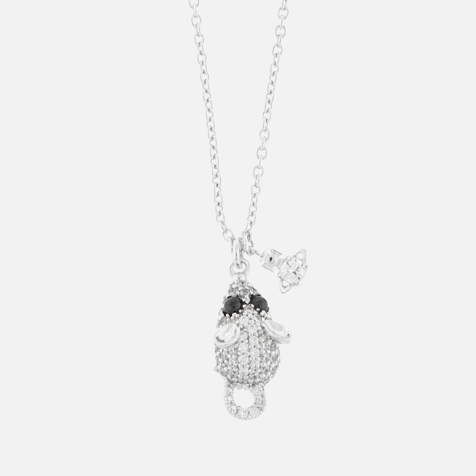 Vivienne Westwood Women's Rat Pendant - Rhodium White/Black