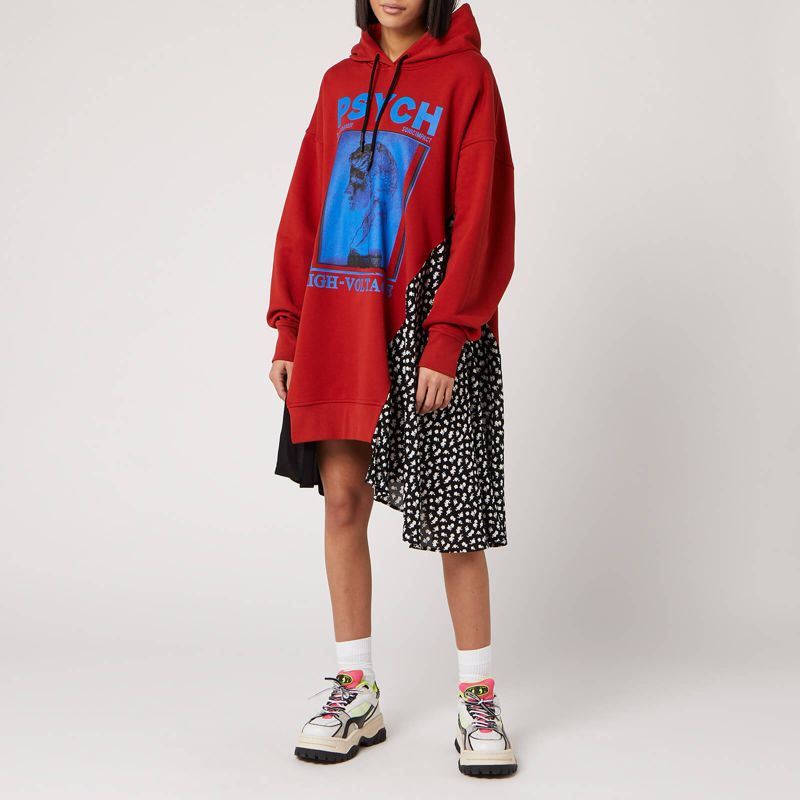 McQ Alexander McQueen Women's Hybrid Hoody Dress - Rust - XS | Coggles