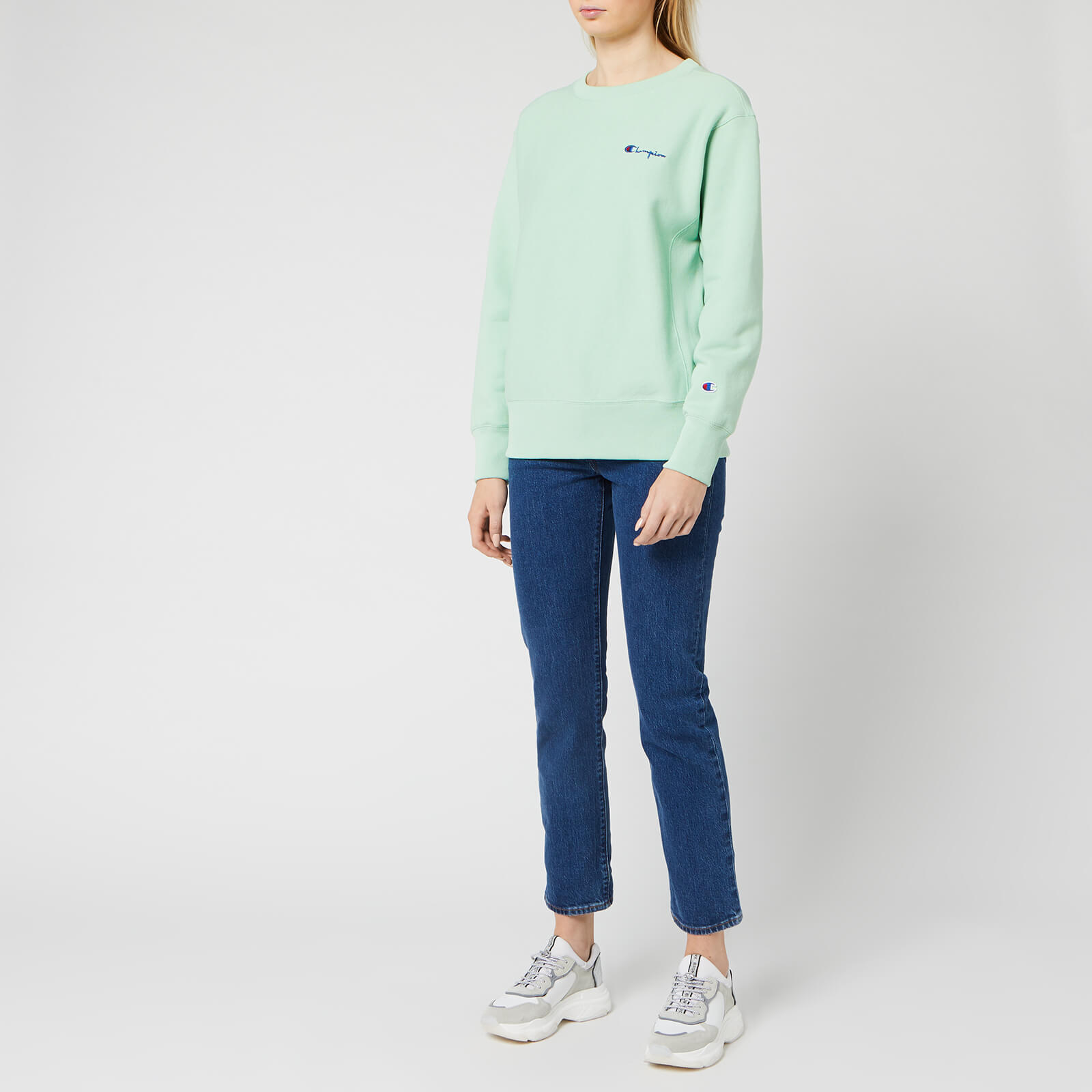 Mint champion crewneck hot sale