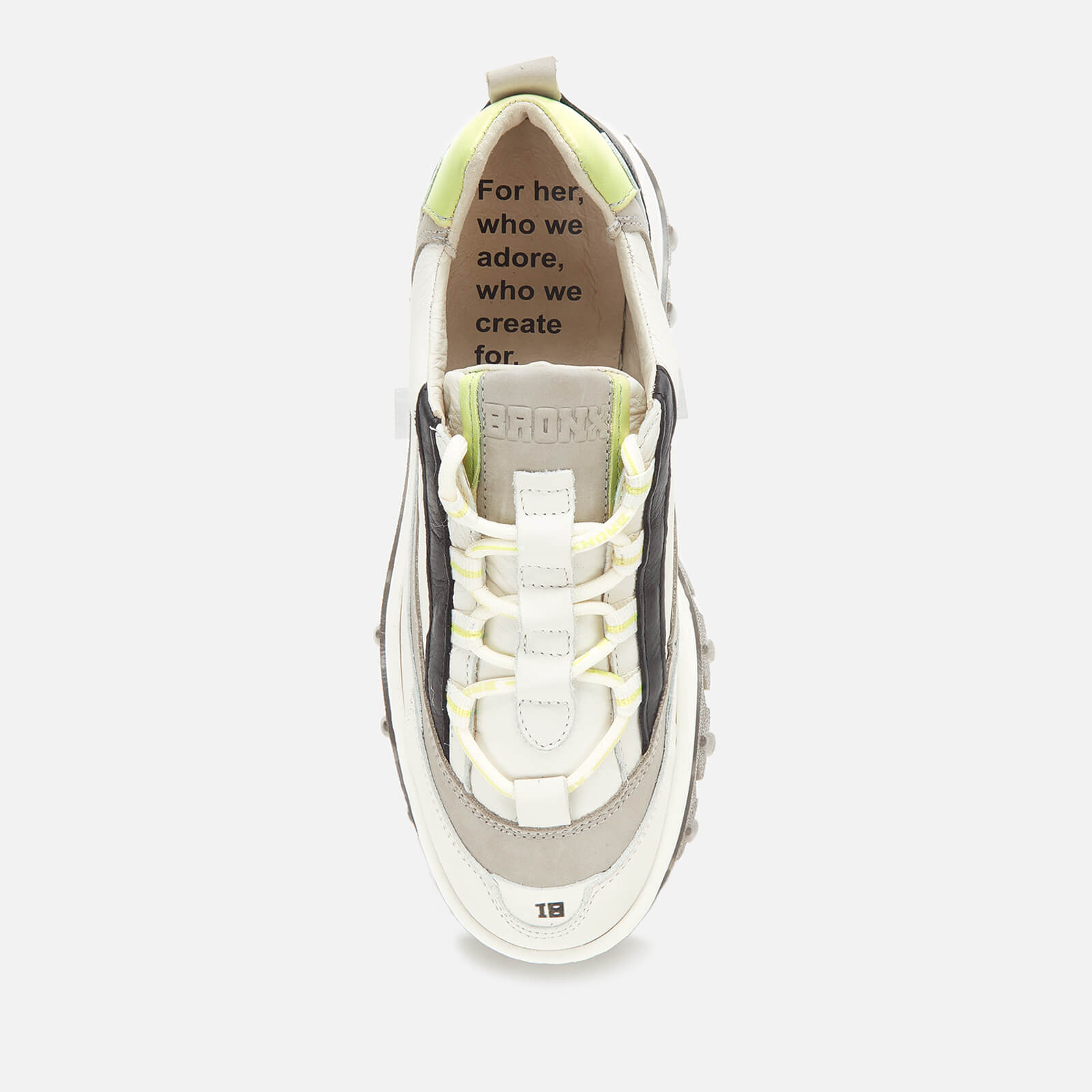 Ivory＆Co.　Charlotte Bronx Women's Jaxstar Chunky Trainers - Off White/Light Grey