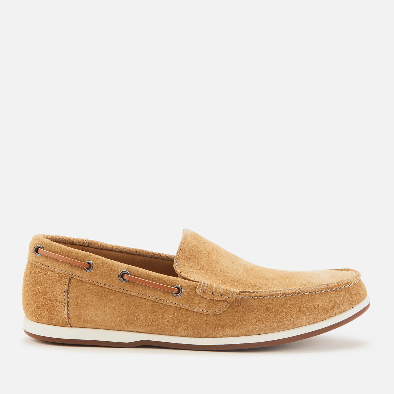 Clarks Men s Morven Sun Nubuck Slip on Pumps Dark Sand Allsole